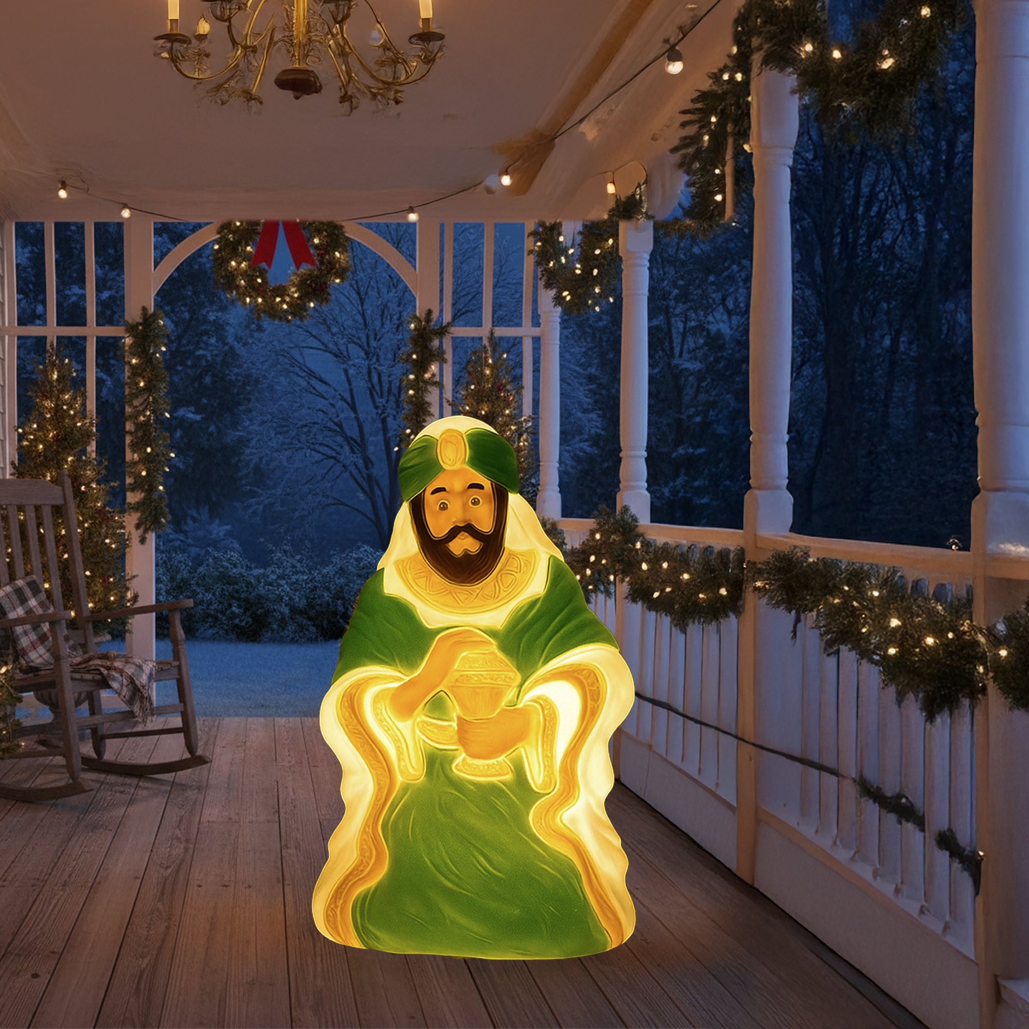 Union Products 74140 26" LED Wiseman #3 Blow Mold Lighted Christmas Decoration - VMInnovations