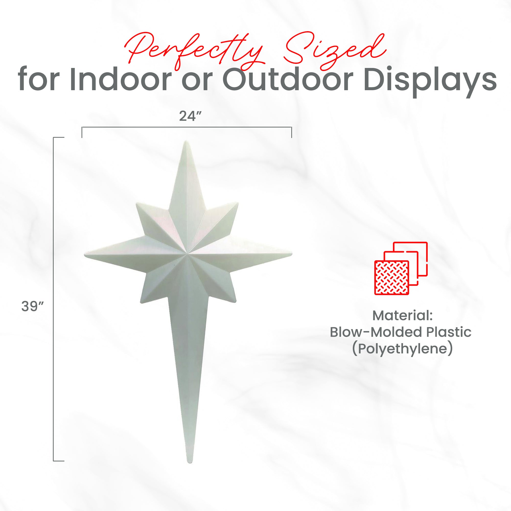 Union Products 39" LED North Star Hanging Blow Mold Decoration (Open Box) - VMInnovations