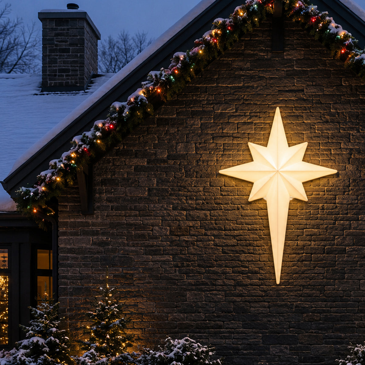 Union Products 75900 39" LED North Star Hanging Blow Mold Christmas Decoration - VMInnovations