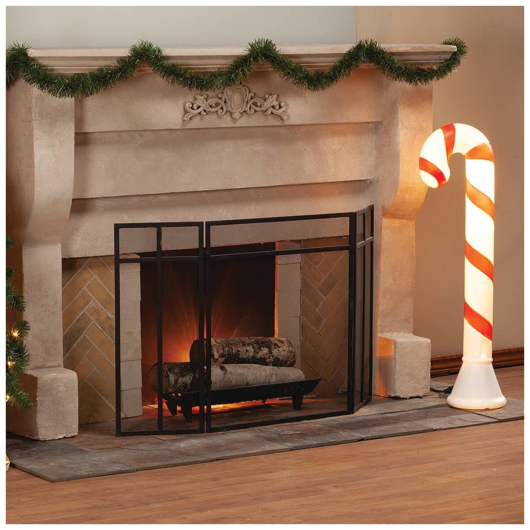 Union Products 40" Candy Cane Outdoor Holiday Decor, Lighted Yard Ornament, Red