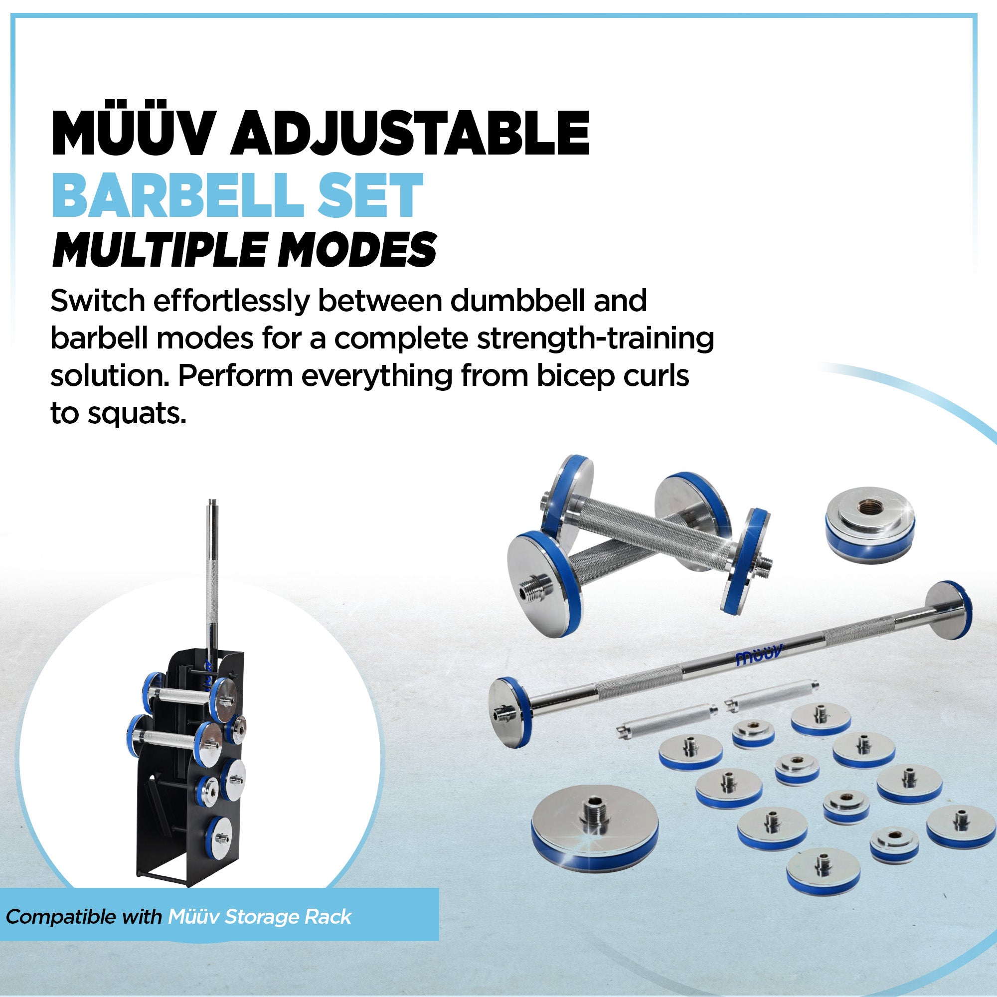 Stamina Products müüv Adjustable Barbell Set, 2in1 Dumbbell System for Home Gyms - VMInnovations