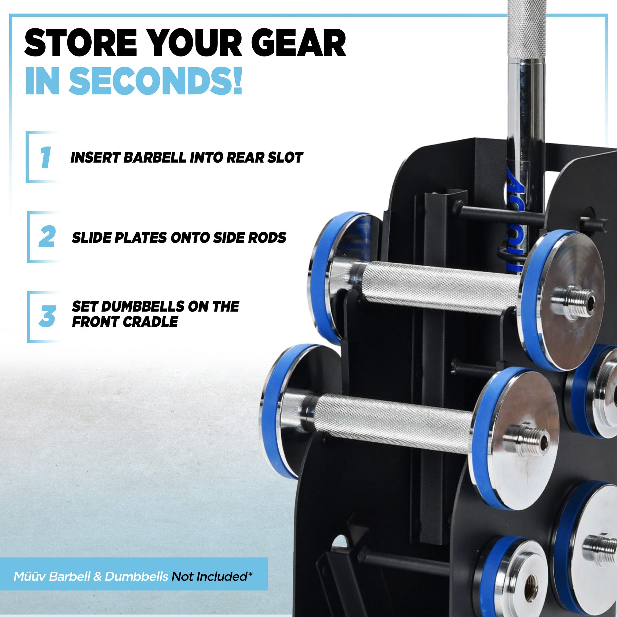 Stamina müüv Vertical Storage Rack for Barbell & Dumbbells, (Storage Rack Only) - VMInnovations