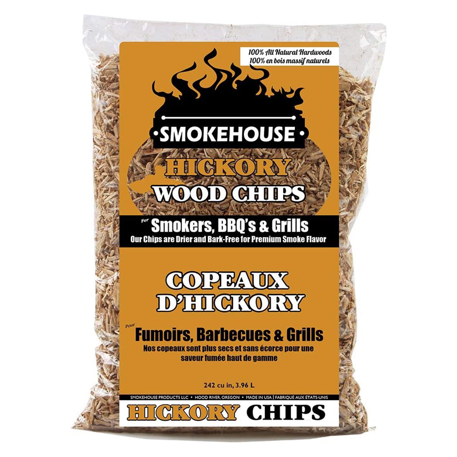 Smokehouse Hickory Fine Wood Chips, All Natural Premium Smoke Flavor, 12 pack - VMInnovations