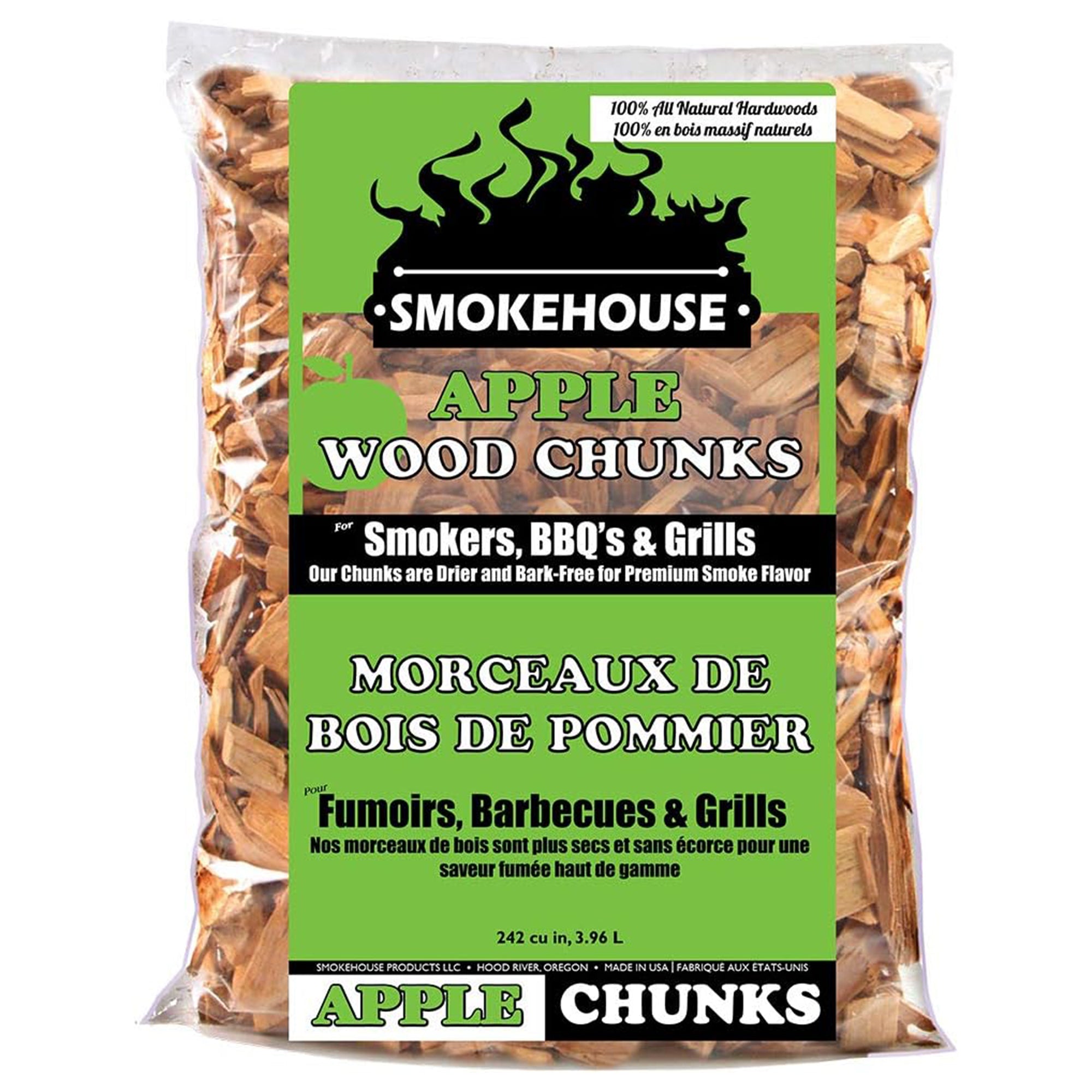 Smokehouse Apple Wood Chips, All Natural for Premium Smoke Flavor, 2 Pounds - VMInnovations