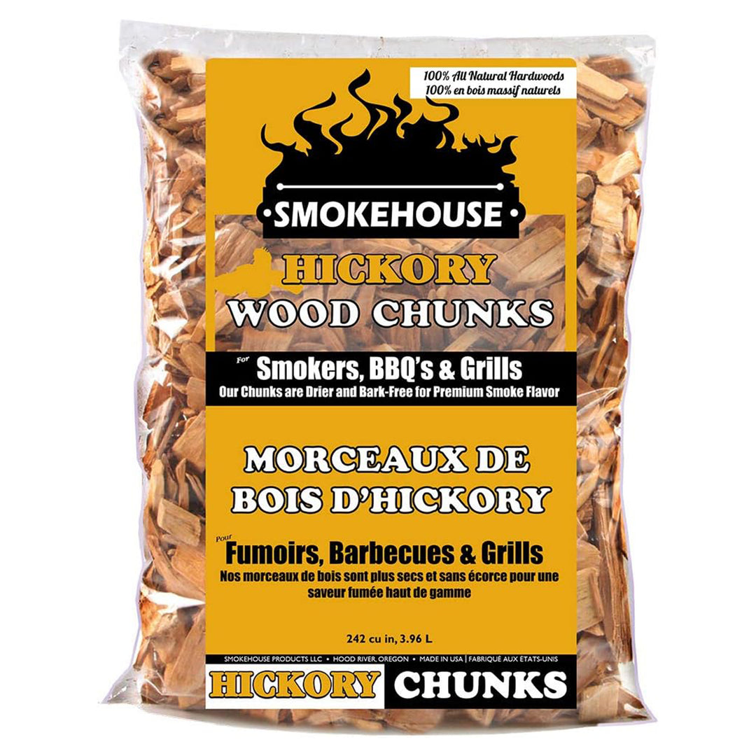 Smokehouse Hickory Wood Chips, All Natural for Premium Smoke Flavor, 12 pack - VMInnovations