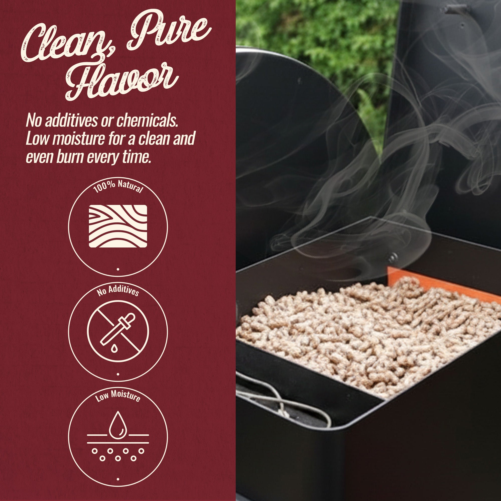 Smokehouse Apple Wood Pellets, All Natural for Premium Smoke Flavor, 5 Pounds - VMInnovations