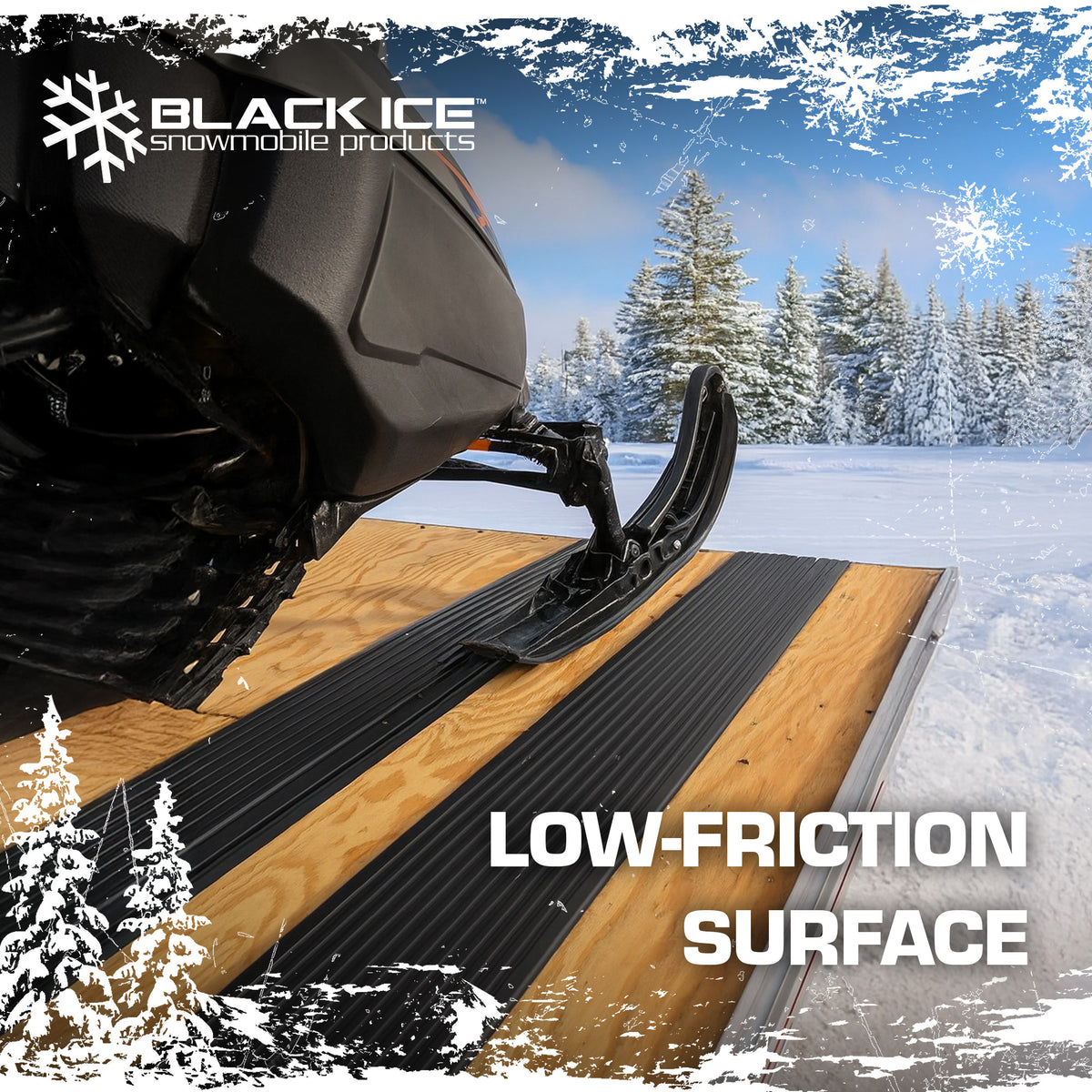Black Ice 8pk 7' 10" Snowmobile Ski Guides for Friction-Free Loading (Open Box) - VMInnovations