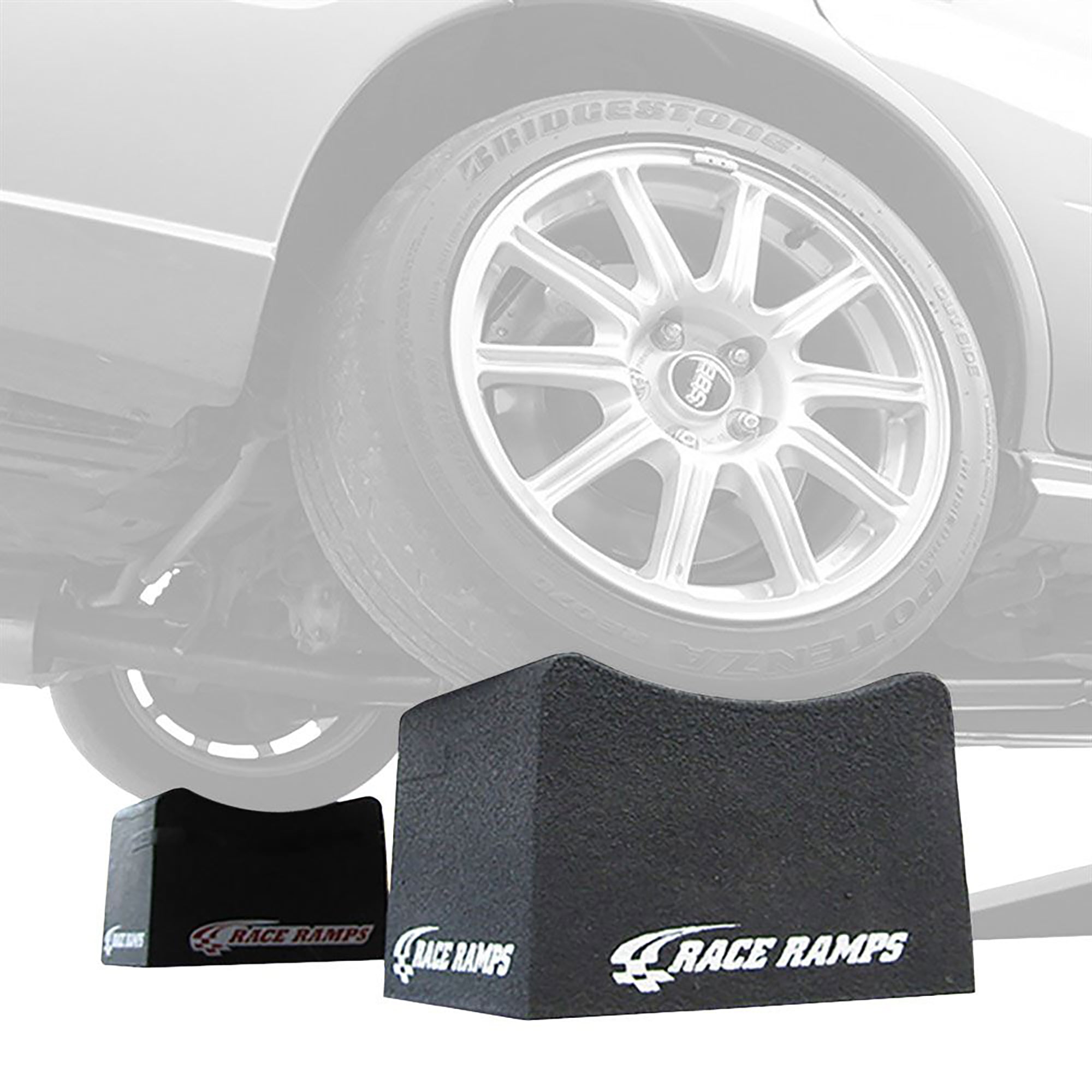 Race Ramps 10 Inch Wheel Cribs for Car Maintenance and Display, Black (Open Box) - VMInnovations