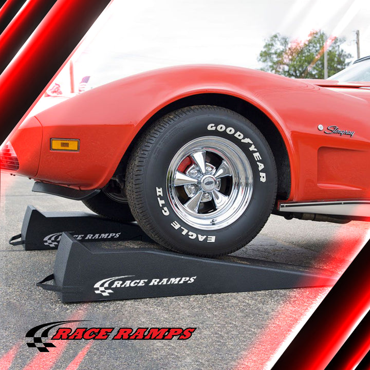 Race Ramps Lightweight Car Service Ramps for 10" Lift, Anti-Slip, RR-56, Black