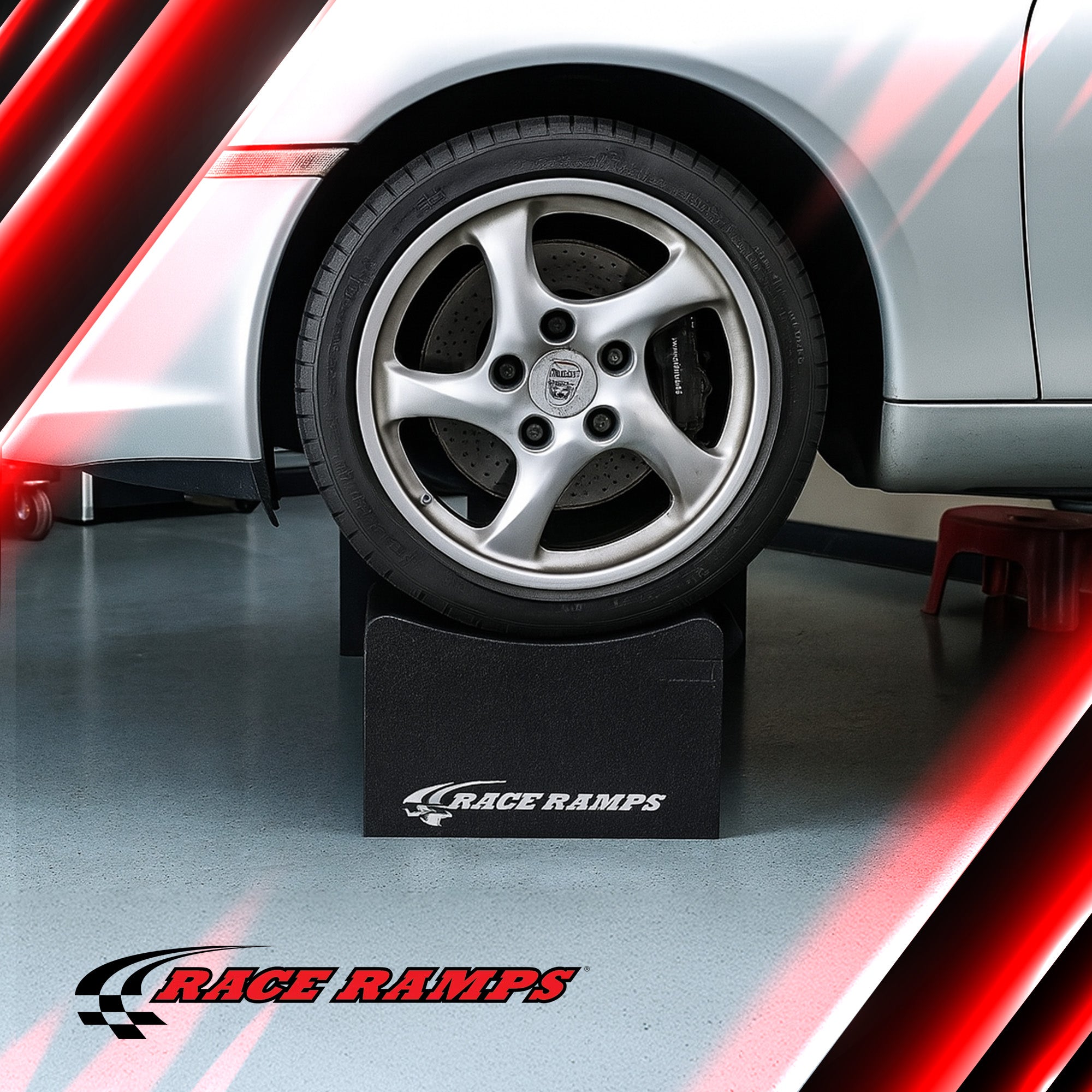 Race Ramps 8 Inch Wheel Cribs for Car Maintenance and Display, Black (Open Box) - VMInnovations