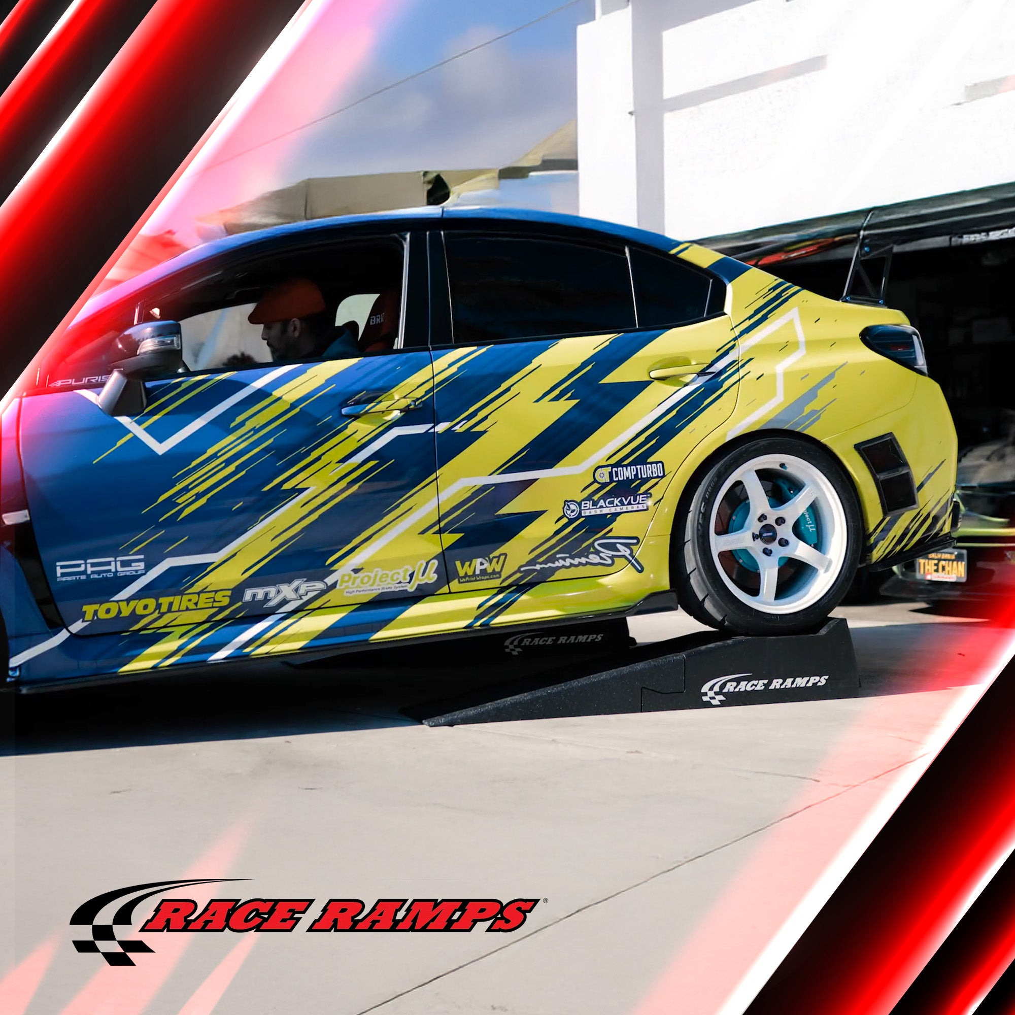 Race Ramps 2-Piece 67" XT Car Ramp, Tire Lift for Low Profile Vehicles, Set of 2 - VMInnovations
