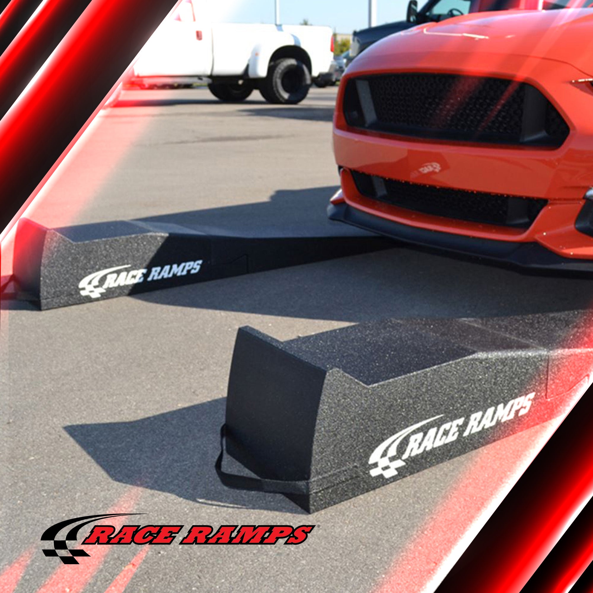 Race Ramps Lightweight Car Service Ramps for 10" Lift, Anti-Slip, RR-72-2, Black - VMInnovations