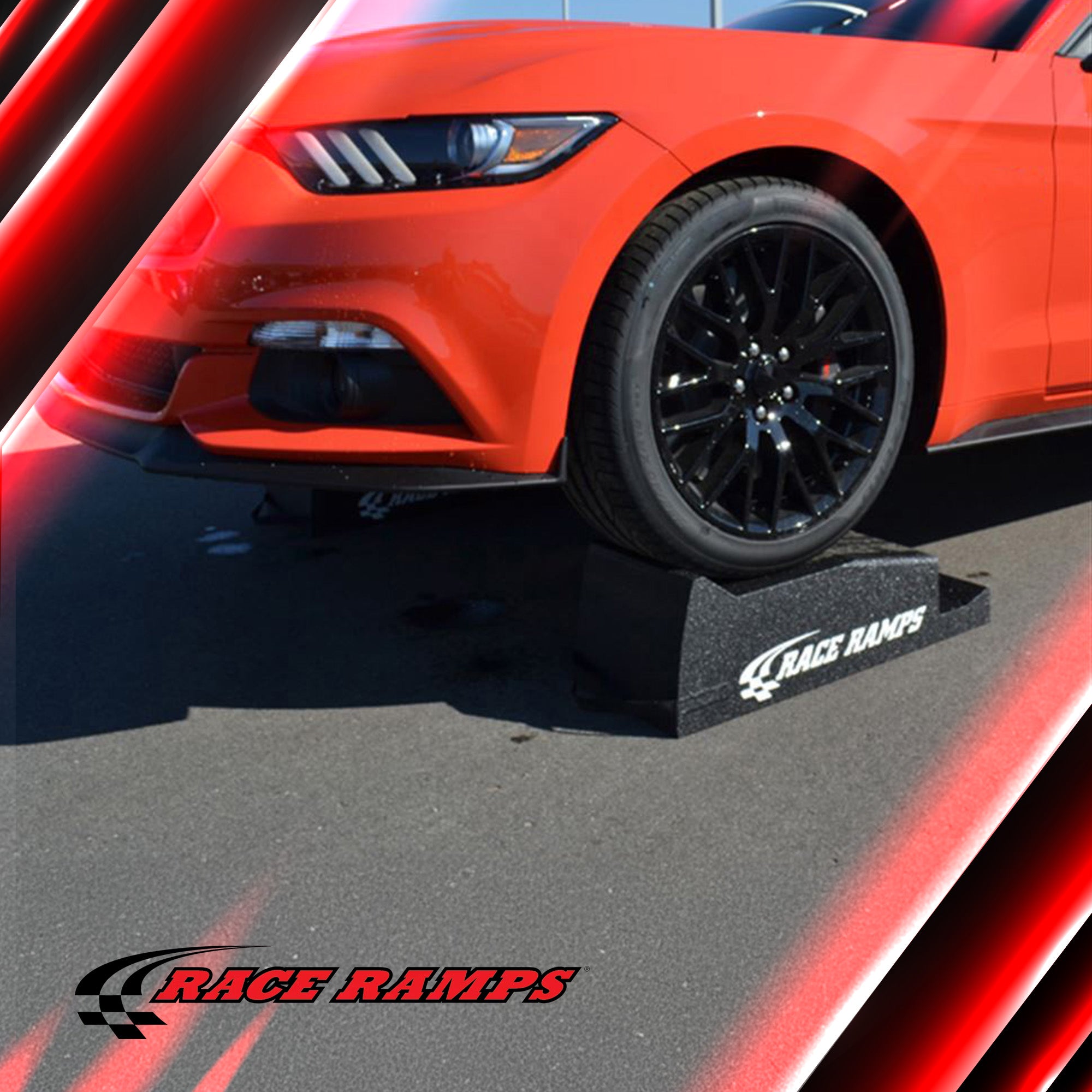 Race Ramps Lightweight Car Service Ramps for 10" Lift, Anti-Slip, RR-72-2, Black - VMInnovations