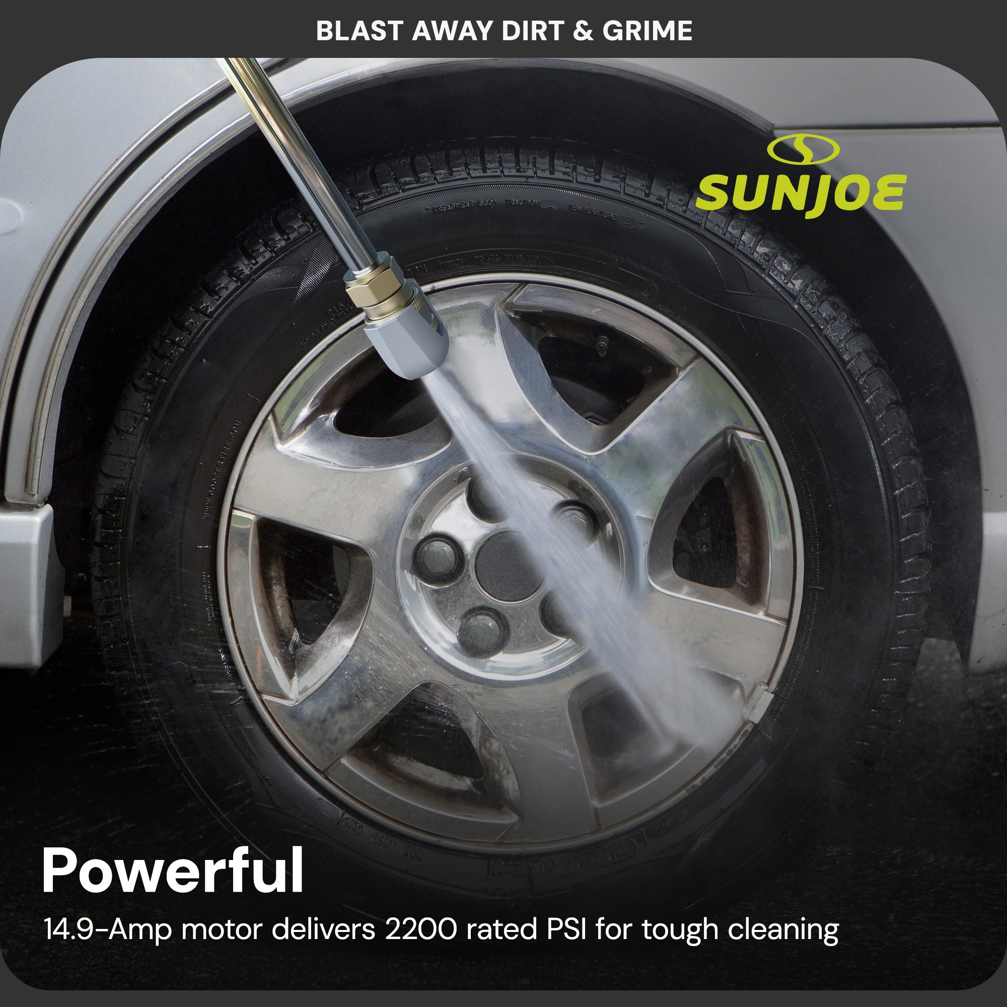 Sun Joe 14.9A Electric Pressure Washer w/Wheels & 7Pc Accessory Kit (Open Box) - VMInnovations