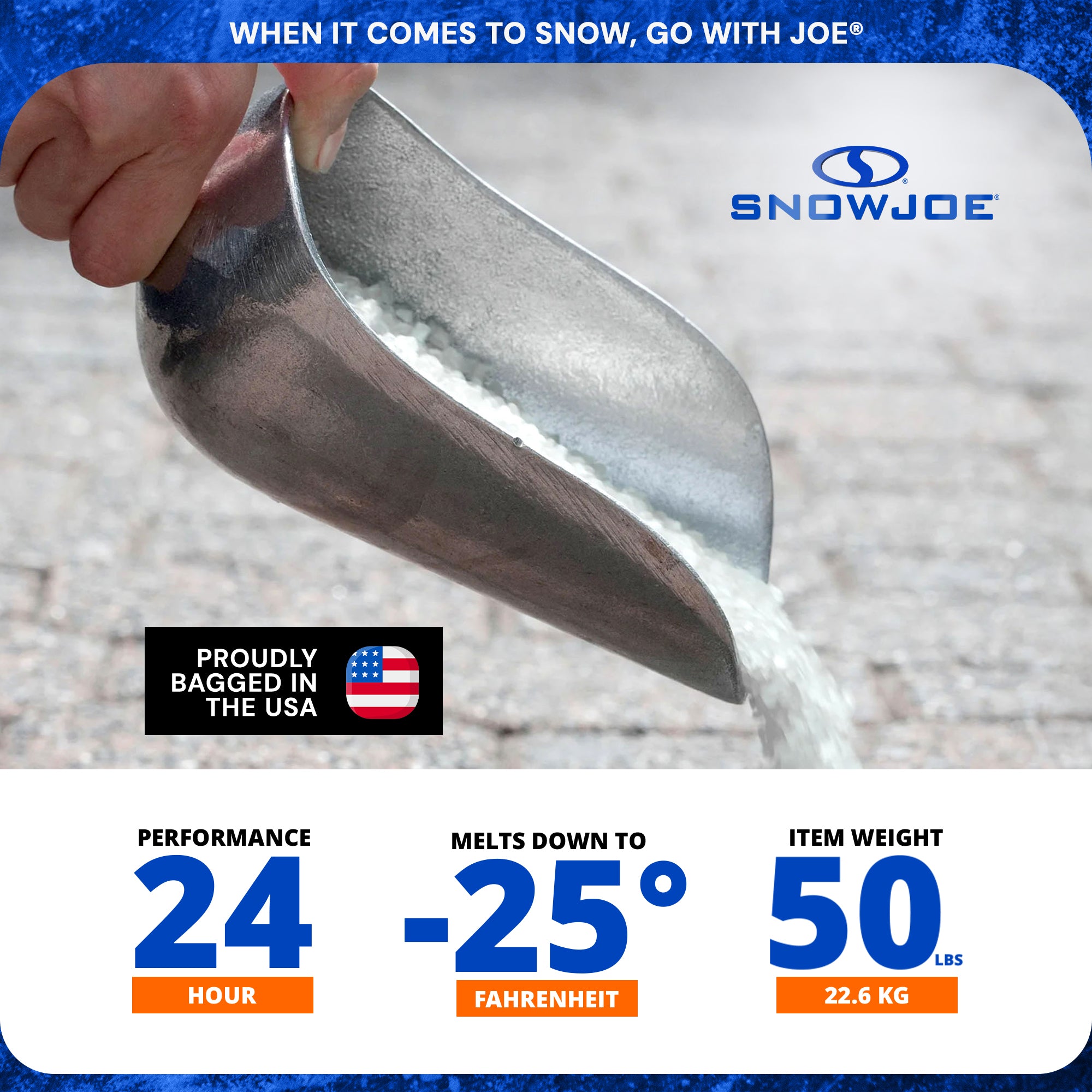Snow Joe Pellets of Fire Ice Melt for Driveways and Sidewalks, 50 lbs - VMInnovations