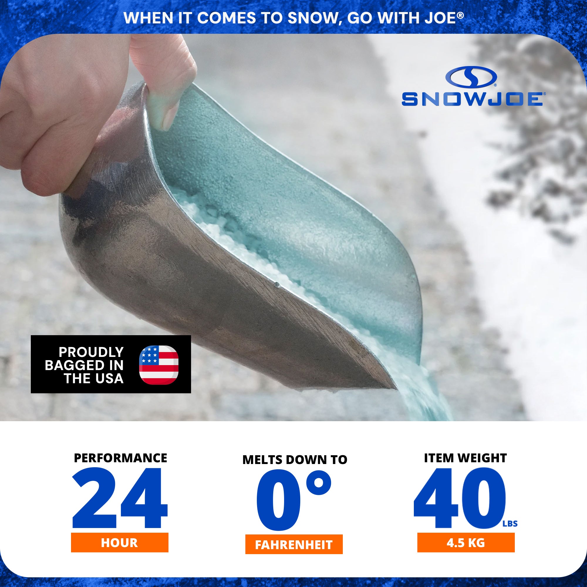 Snow Joe Exclusive Frosty's Nightmare Snow & Ice Melter Blend Pellets - 40 Lb Bag - Ice Remover for Driveway, Concrete, Sidewalk, and Outdoor Spaces