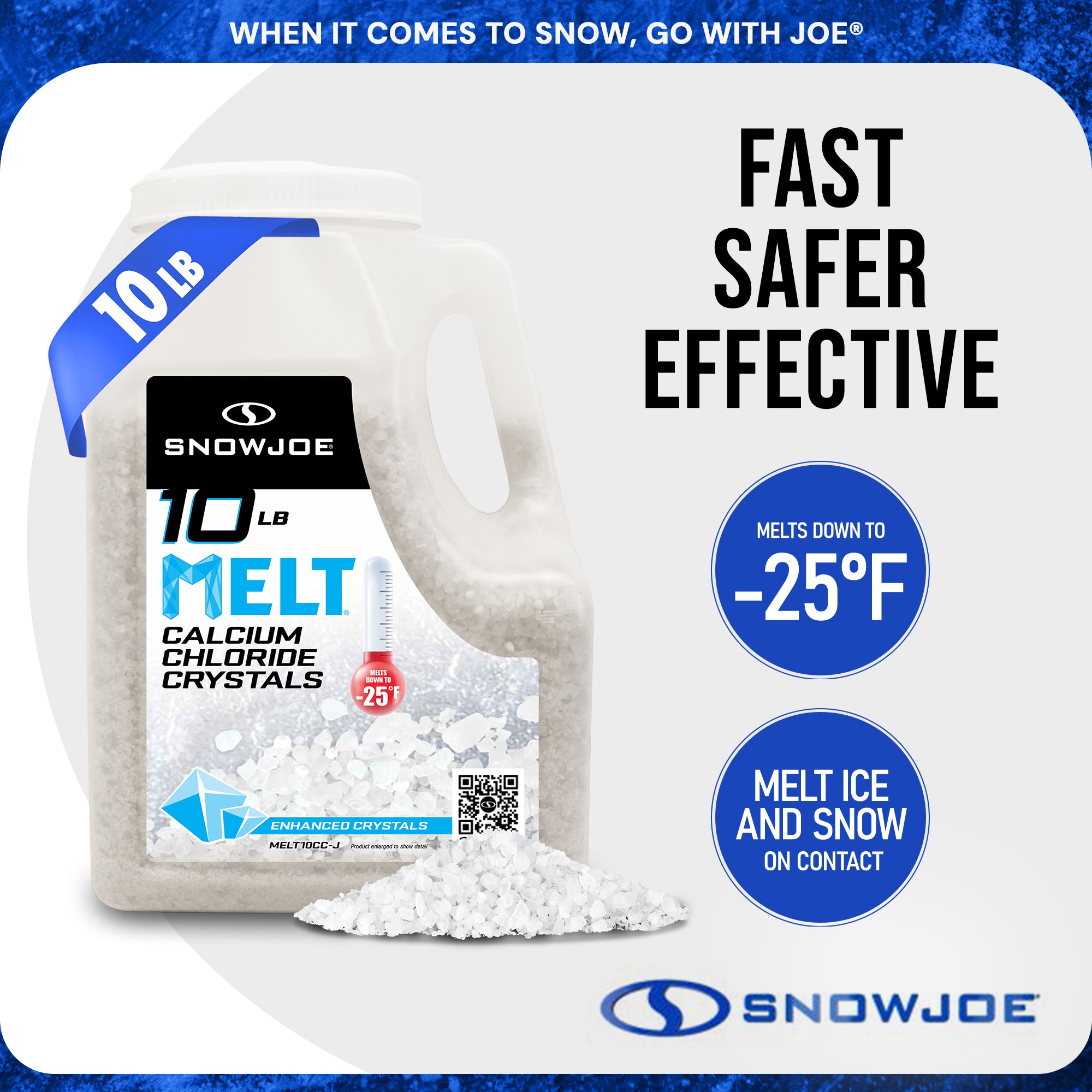 Snow Joe Melt-2-Go Calcium Chloride Crystal Ice Melter, 10 lb - VMInnovations