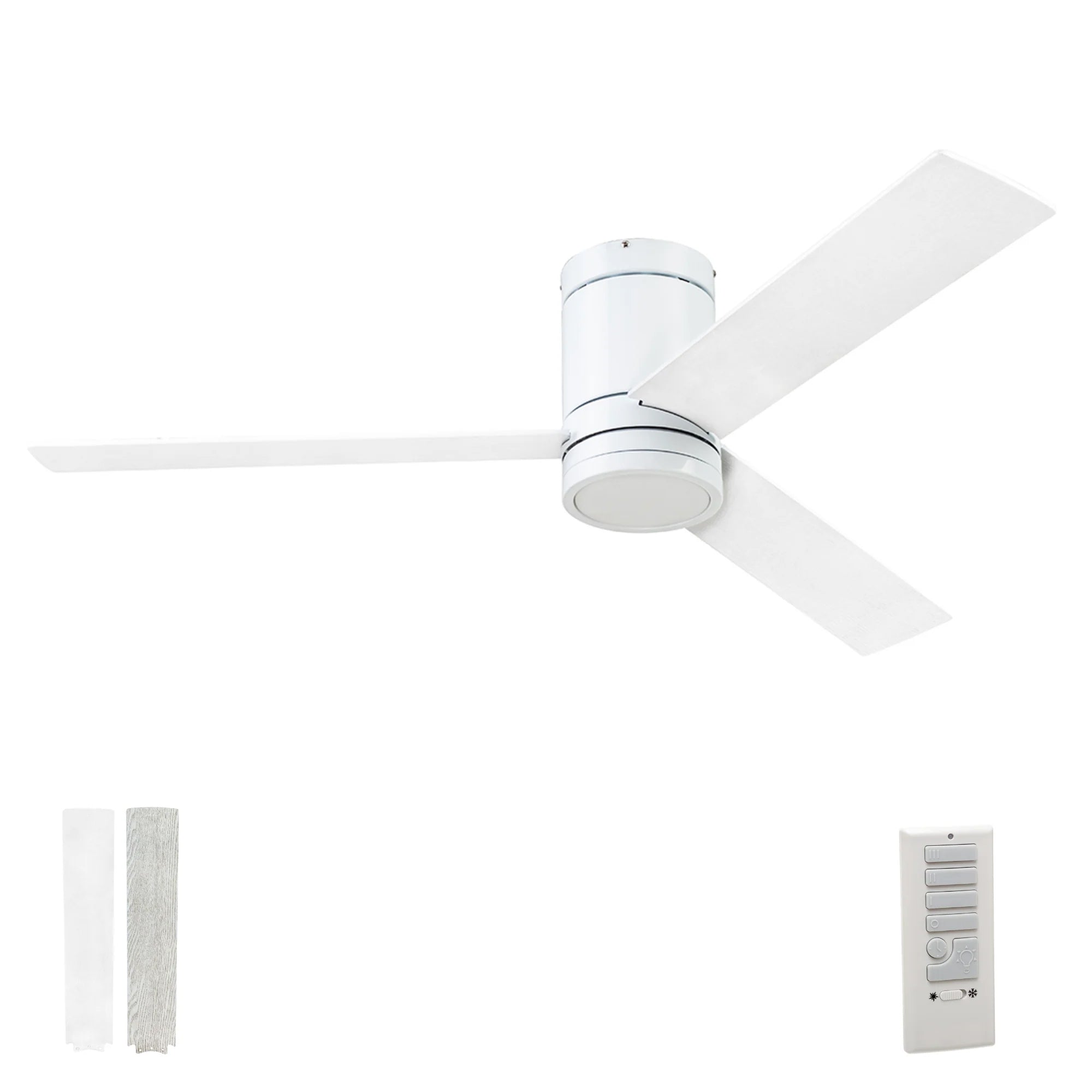 Prominence Home 52" Ceiling Fan, LED Light, Remote, Flush Mount, Espy (Open Box) - VMInnovations