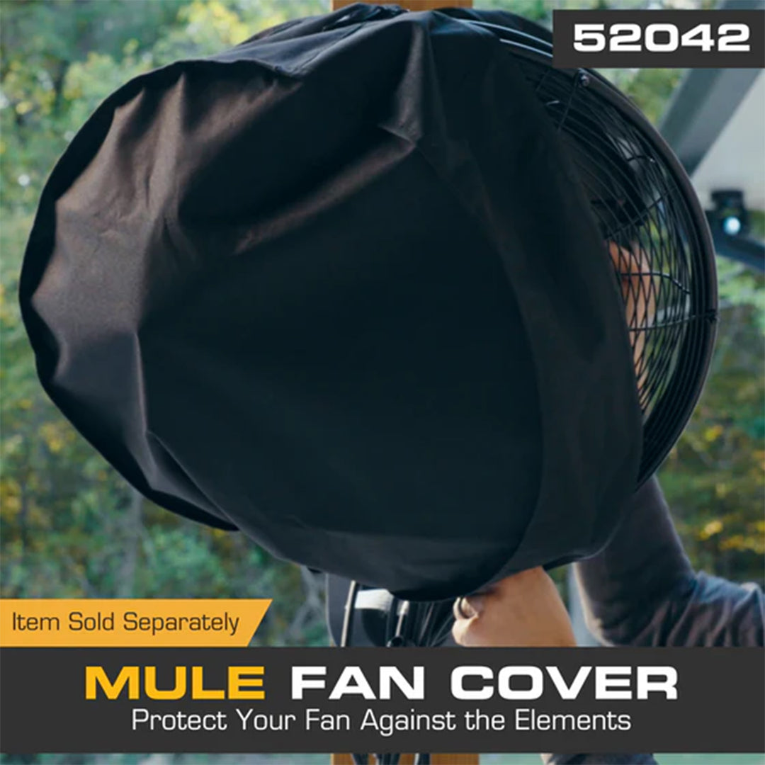 Mule 18" KWIK Install Wall Mount Outdoor Oscillating Wet Rated Fan, Matte Black - VMInnovations