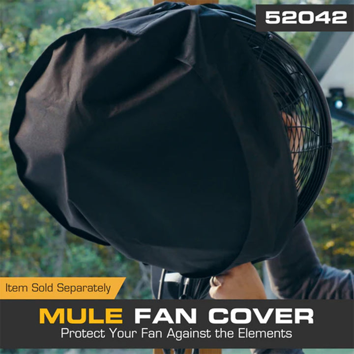 Mule 18" KWIK Install Wall Mount Outdoor Oscillating Wet Rated Fan, Matte Black - VMInnovations