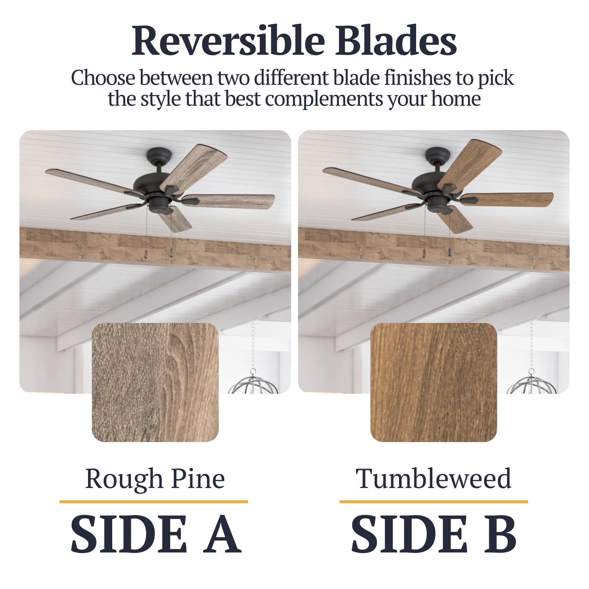 Prominence Home Russwood 42 Inch Farmhouse Ceiling Fan with No Light, Bronze - VMInnovations