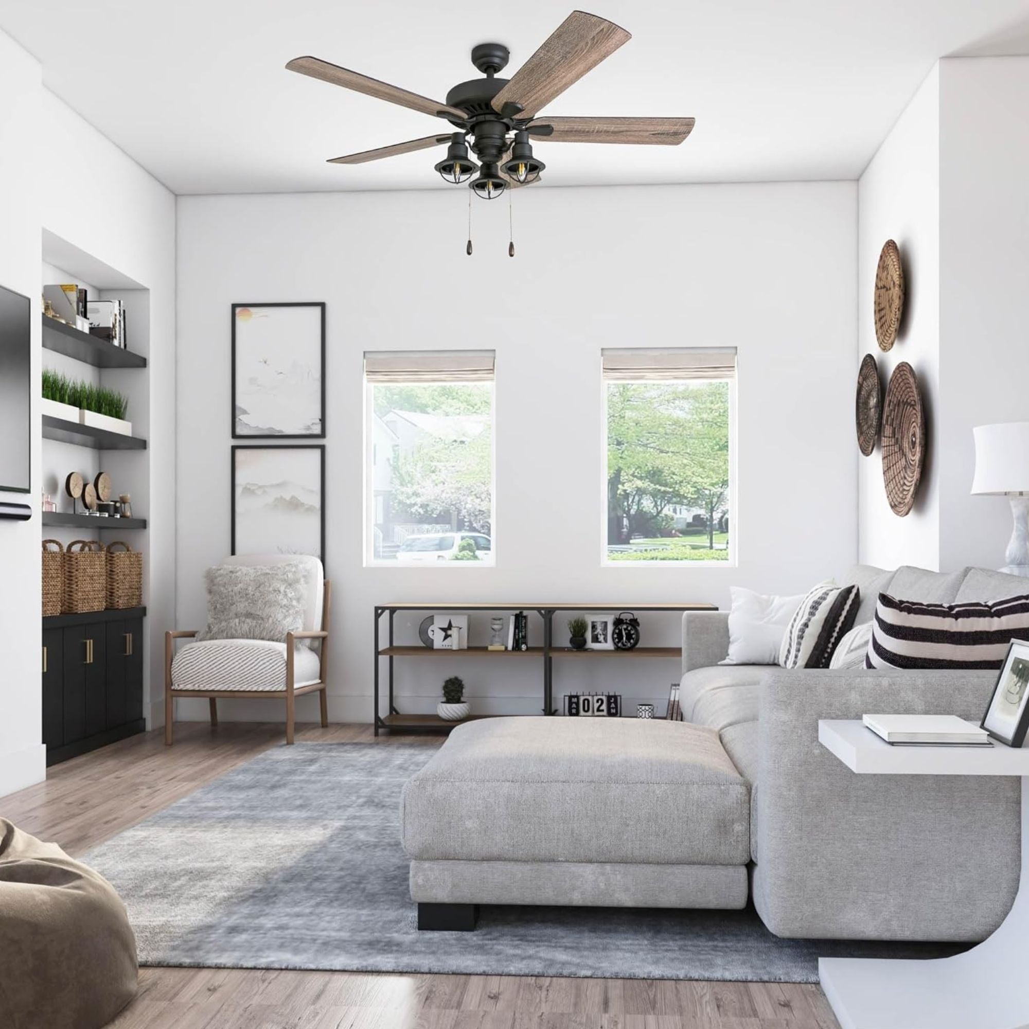 Prominence Home 52 Inch Ennora LED Ceiling Fan with Light and 5 Blades(Open Box)