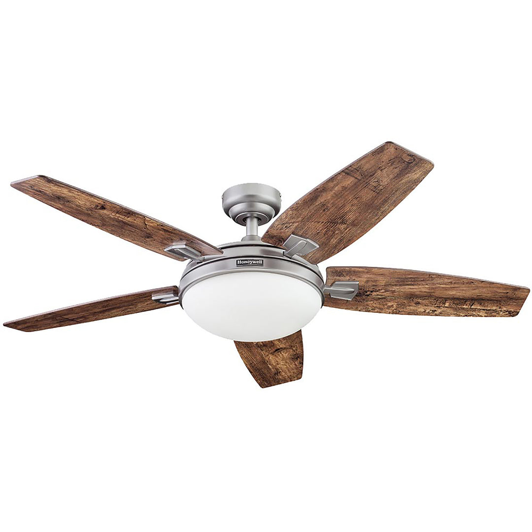 Honeywell Carmel Ceiling Fan, Quiet Motor and Remote Control, 48", Matte Nickel - VMInnovations
