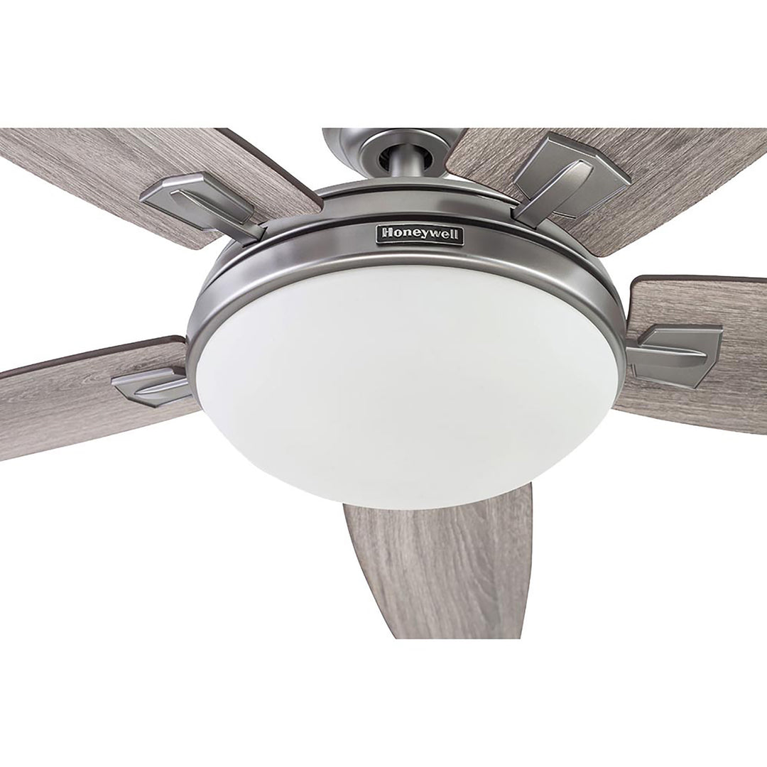 Honeywell Carmel Ceiling Fan, Quiet Motor and Remote Control, 48", Matte Nickel - VMInnovations