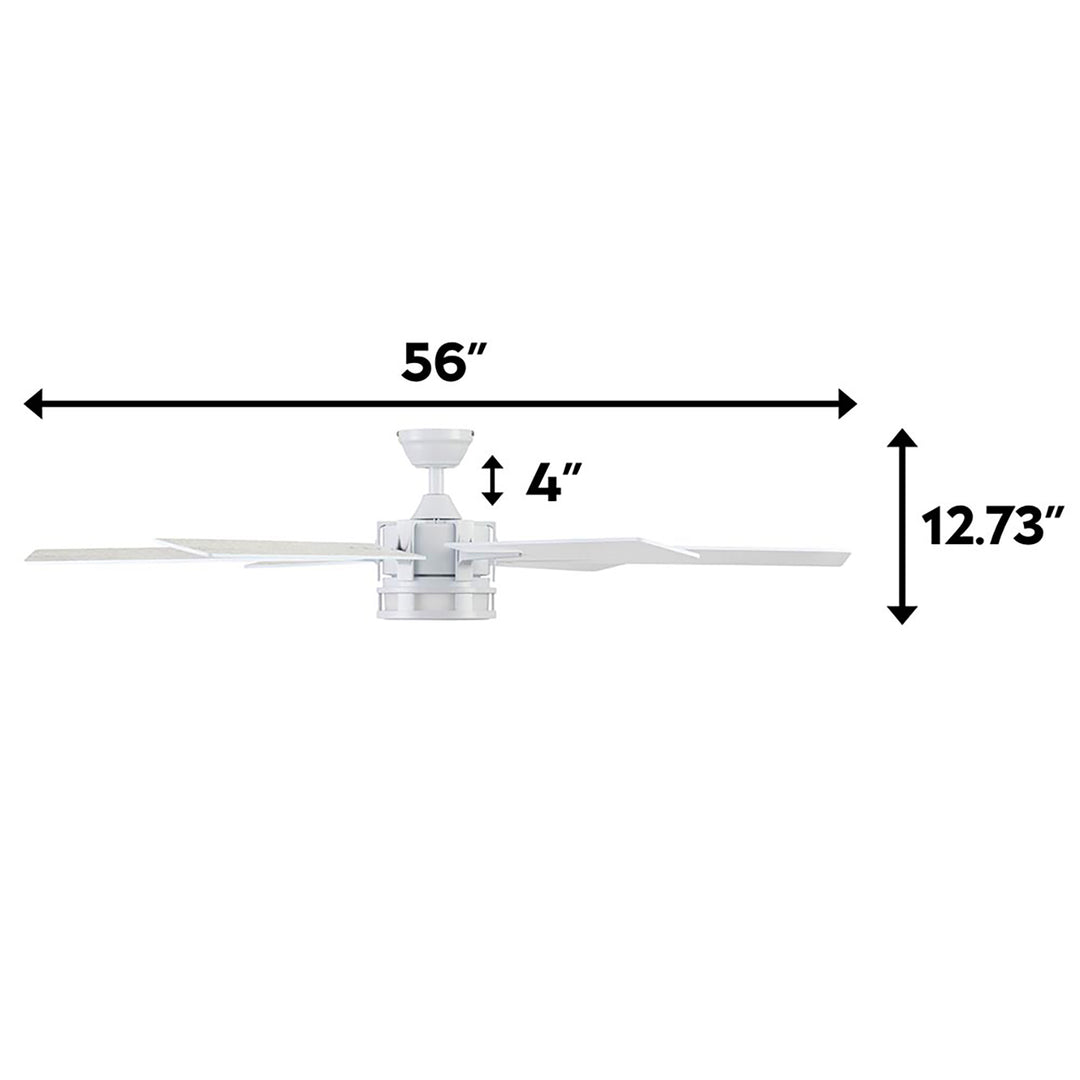 Honeywell Kaliza Ceiling Fan, Quiet Motor and Remote Control, 56", Bright White - VMInnovations