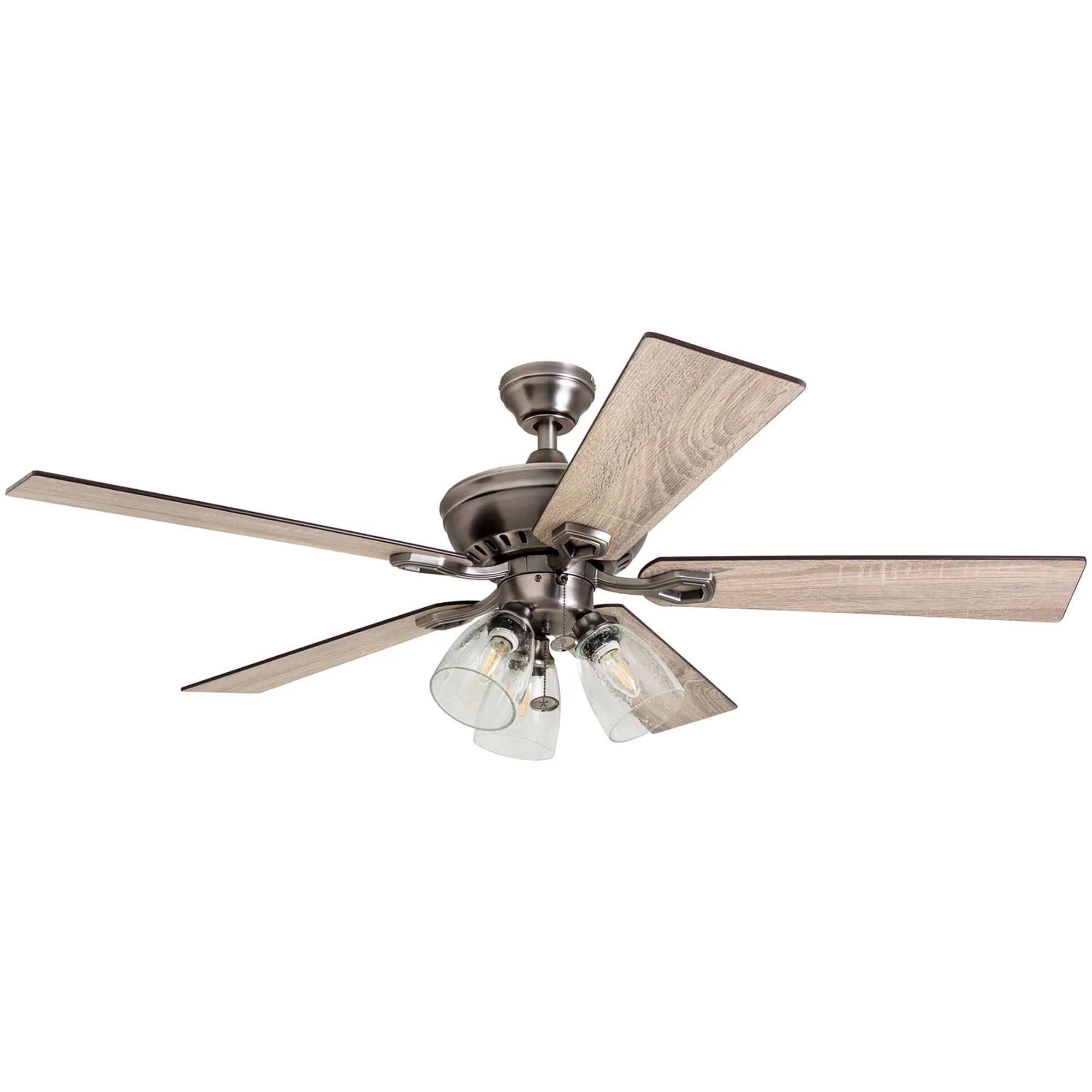 Prominence Home 52" Farmhouse LED Ceiling Fan w/Light, Antique Pewter (Open Box) - VMInnovations