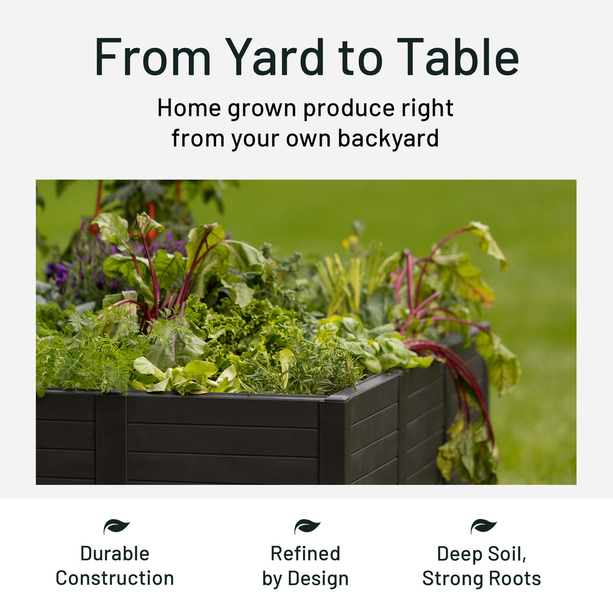 Tierra Verde 48-Inch x 48-Inch Raised Garden Bed for Patios or Decks (For Parts) - VMInnovations