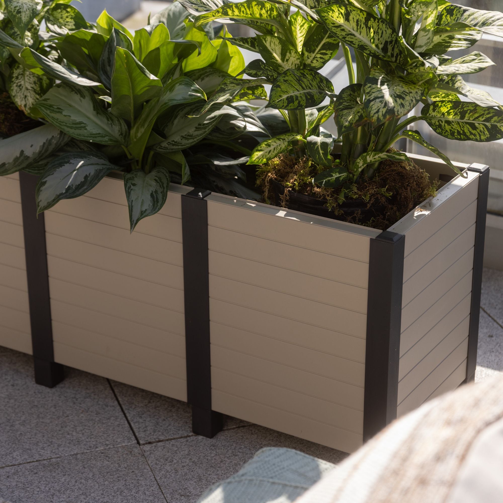 Tierra Verde 17"x48" Raised Garden Trough Box for Patio or Deck (Open Box)