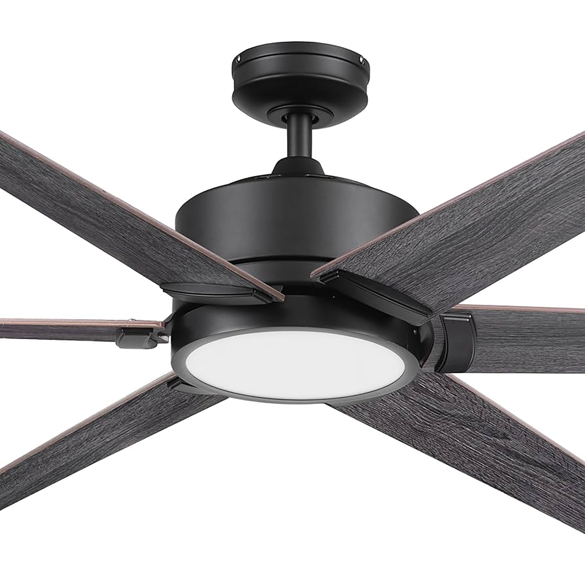 Honeywell Talbert Ceiling Fan, Color Changing LED and Remote, 62", Matte Black - VMInnovations