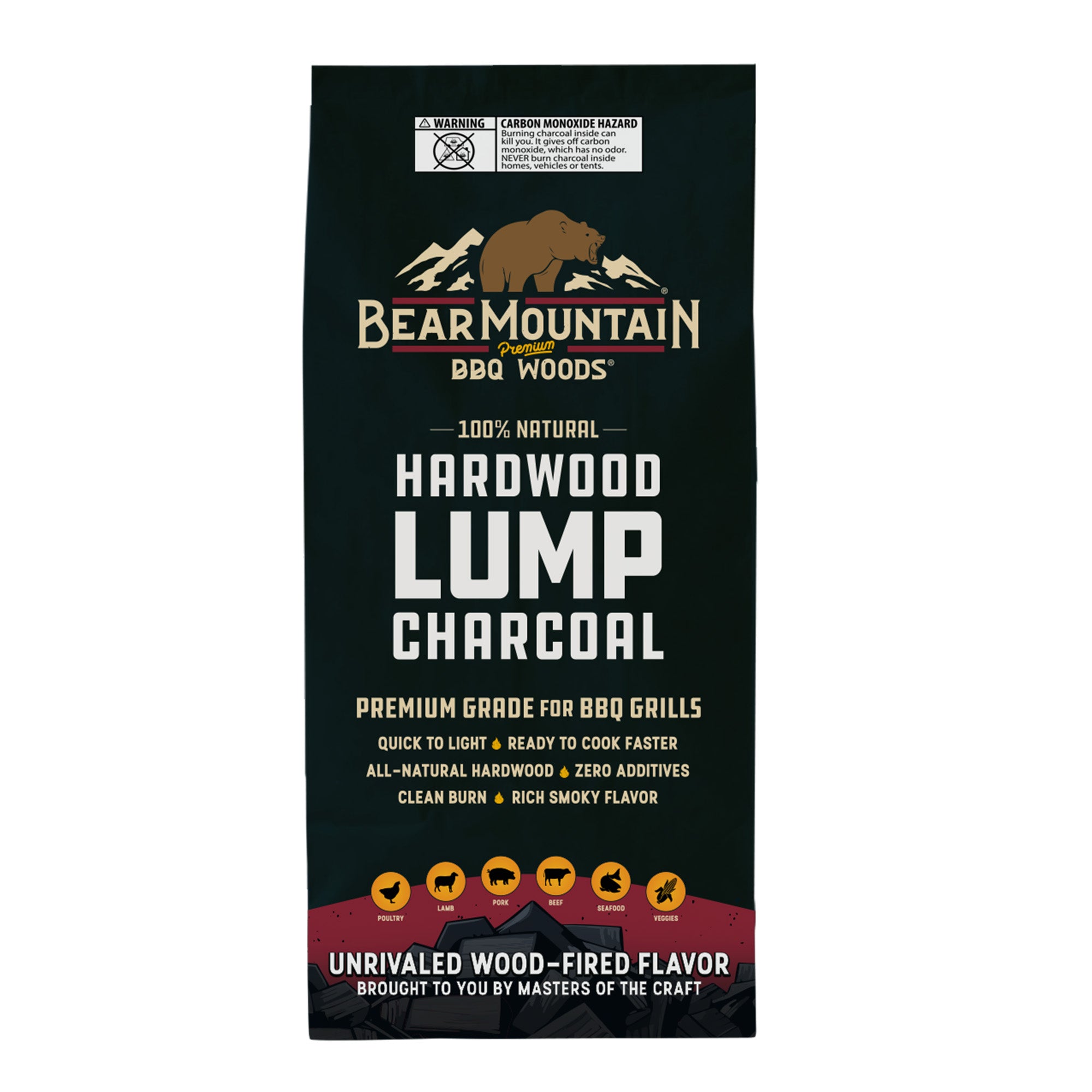 Bear Mountain BBQ Hardwood Lump Charcoal, Premium Grade for BBQ Grills(Open Box)