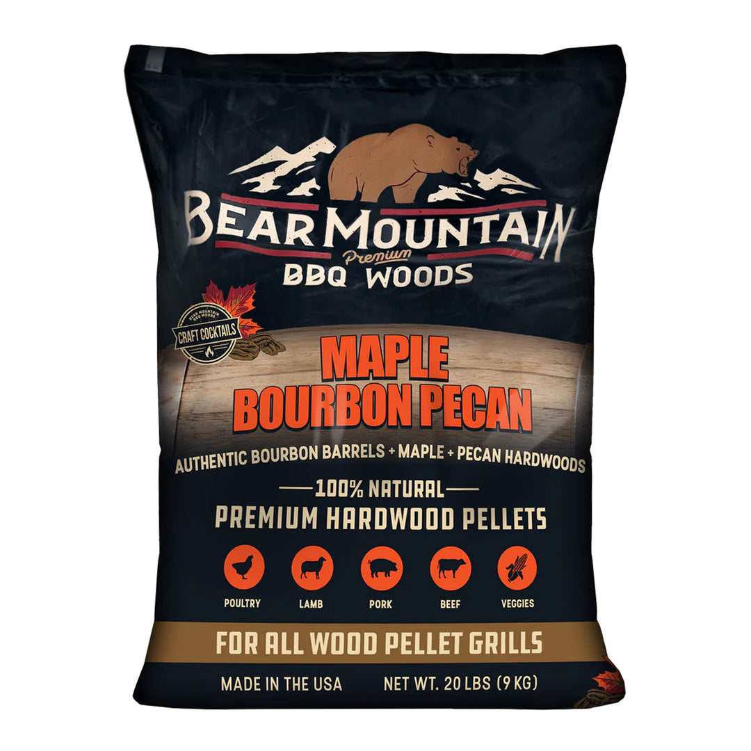 Bear Mountain BBQ All-Natural Maple Bourbon Pecan Smoker Pellets, 20 Lb Bag