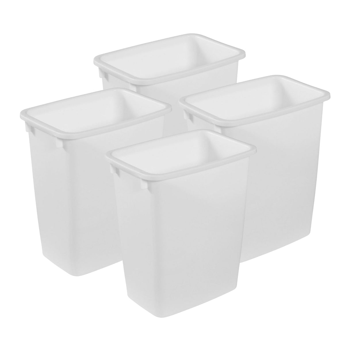 Rubbermaid 21 Qt Traditional Wastebasket Indoor Home Trash Can Container, 4 Pack