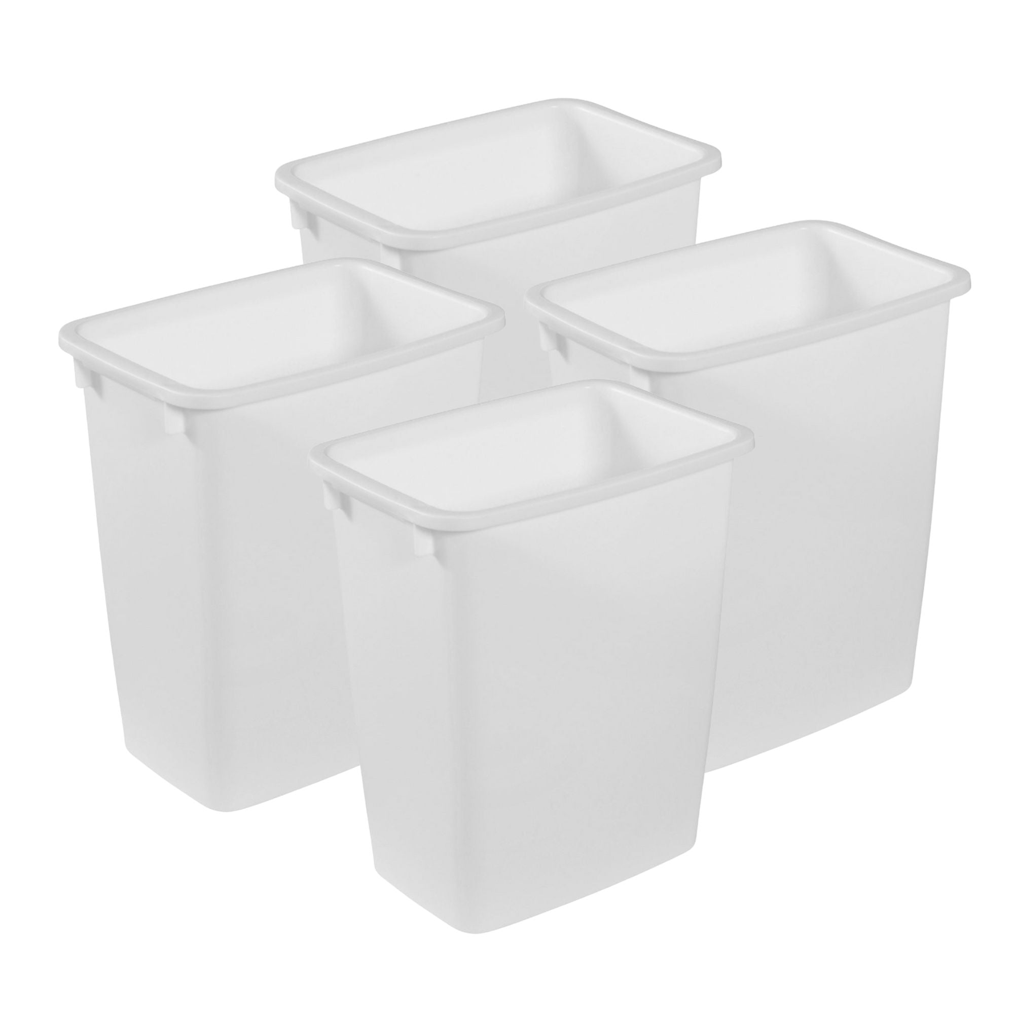 Rubbermaid 21 Qt Traditional Wastebasket Indoor Home Trash Can Container, 4 Pack
