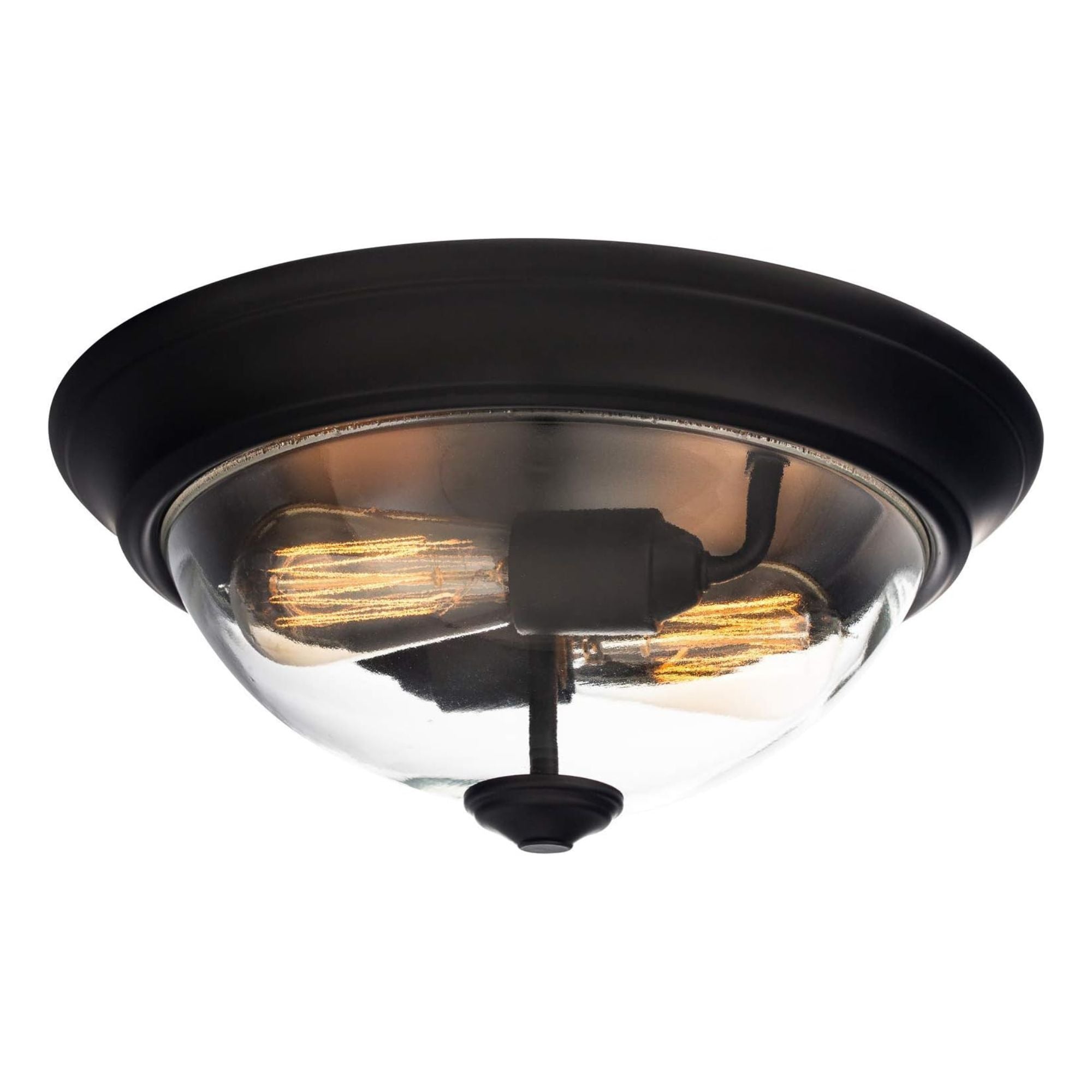 Prominence Home 13” Flush Mount Indoor Ceiling Light, Madalyn, Bronze (Open Box) - VMInnovations