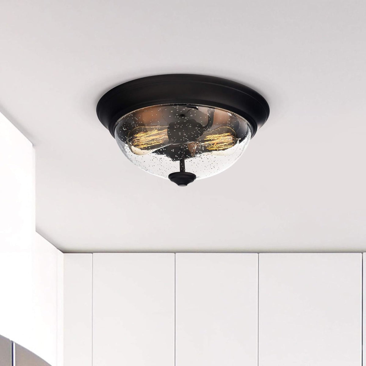 Prominence Home 3 Pack 13” Flush Mount Indoor Ceiling Light, Madalyn, Bronze