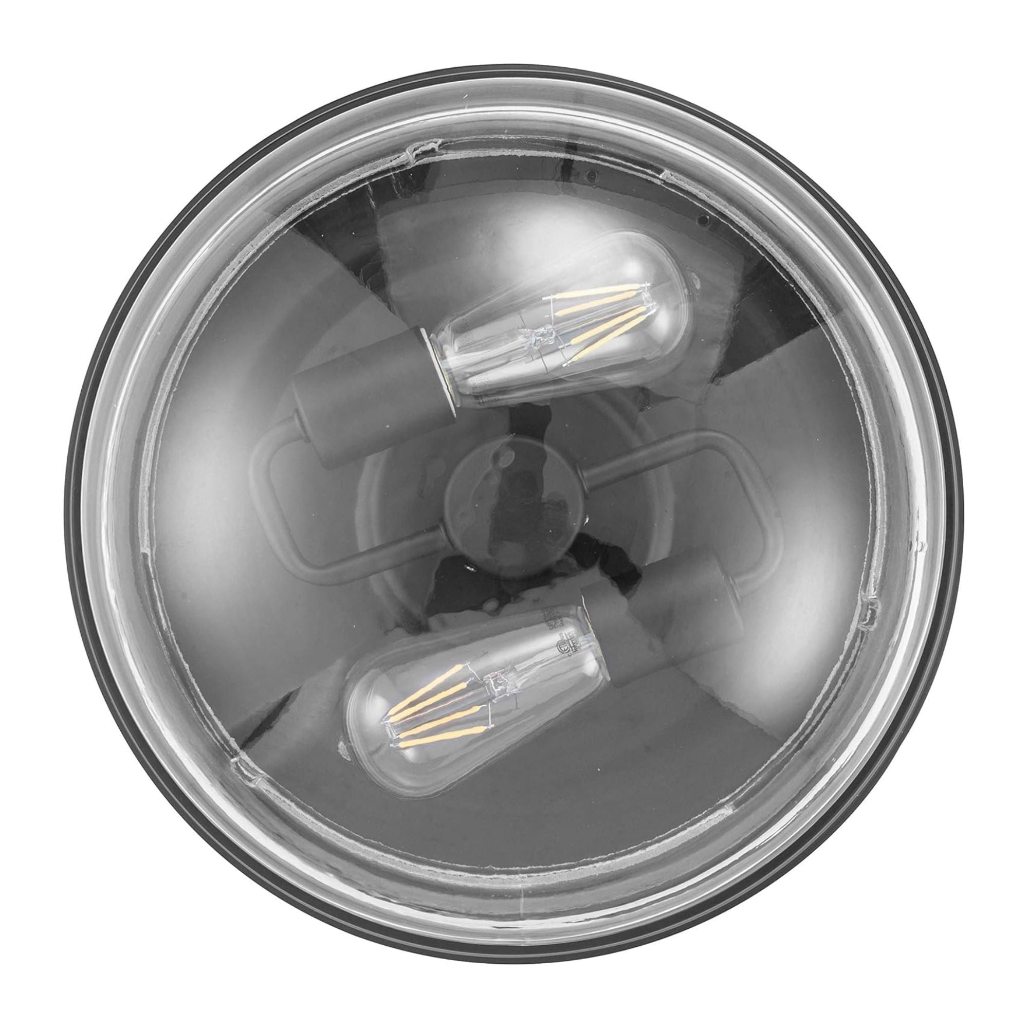 Prominence Home 2 Pack Madalyn 13" Flush Mount Ceiling Light Clear Glass, Bronze - VMInnovations