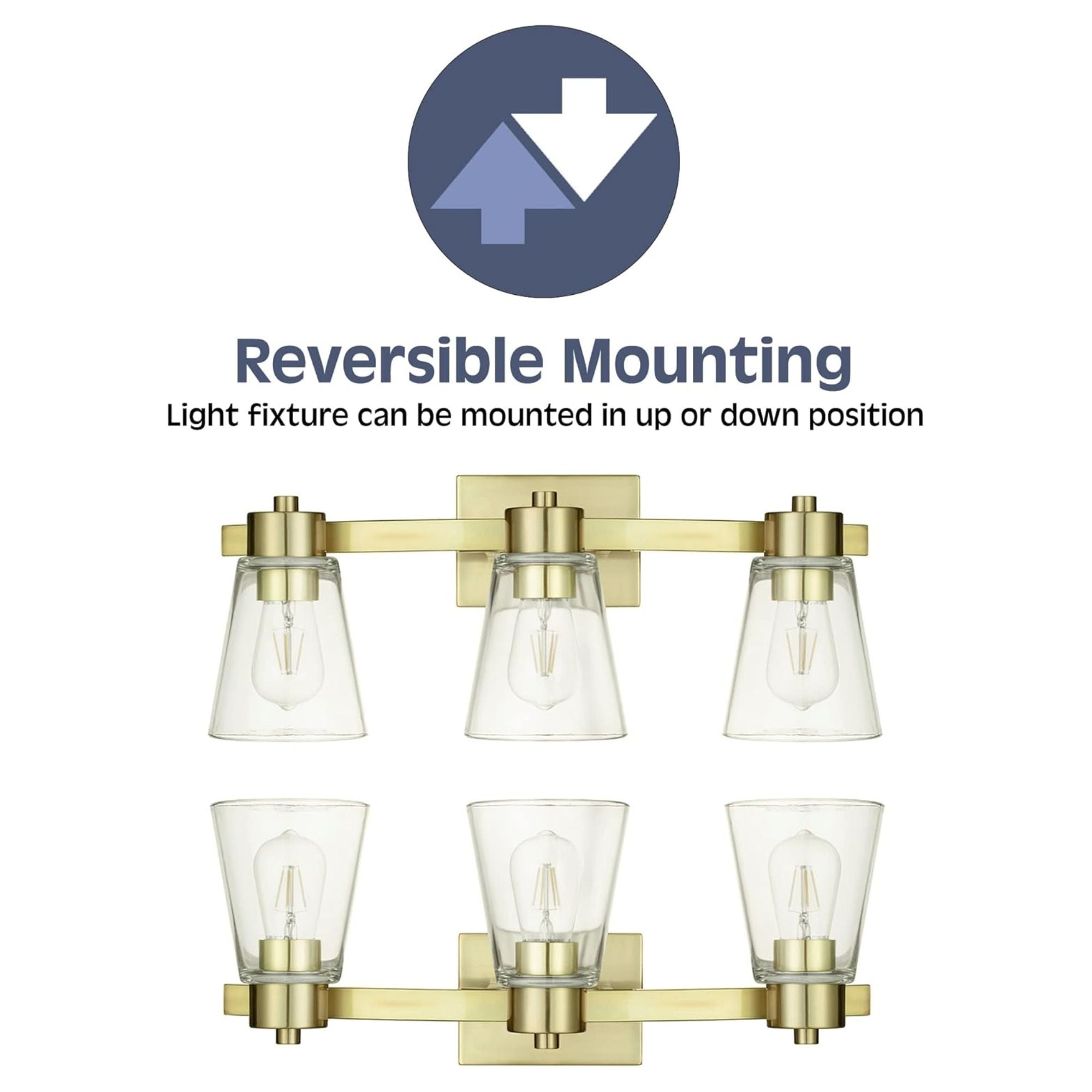 Prominence Home 2 Pack Fairendale 3 Light Bathroom Wall Vanity Light, Soft Gold