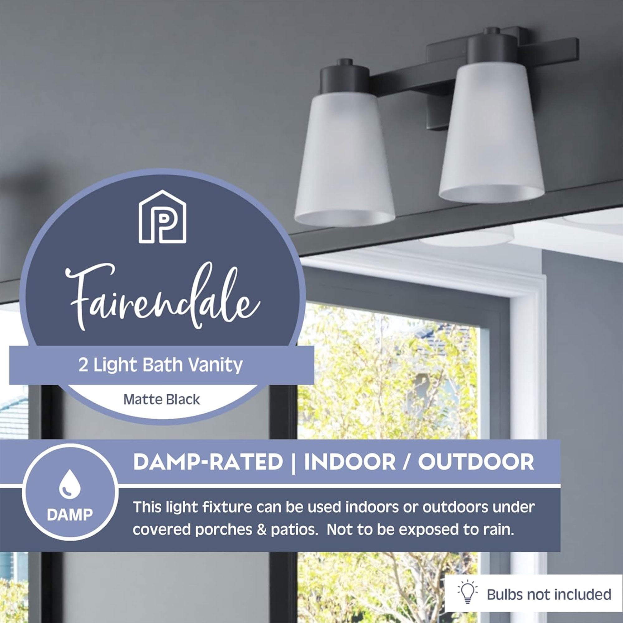 Prominence Home 2 Pack 3 Light Modern Bathroom Vanity Light with Frosted Glass - VMInnovations