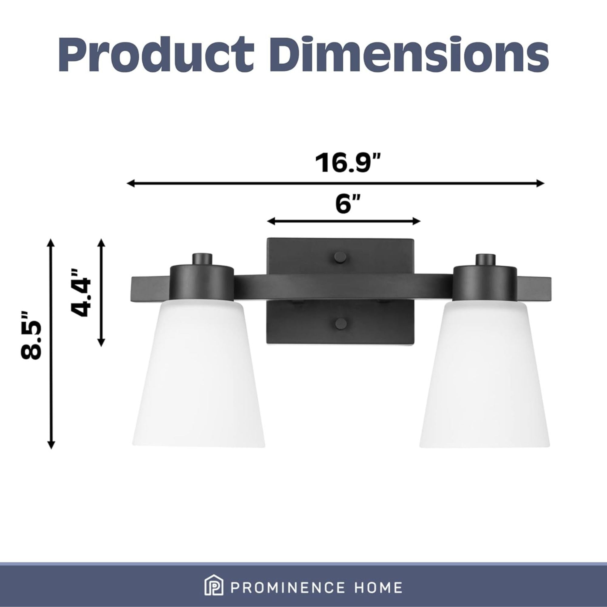 Prominence Home 2 Pack 4 Light Modern Bathroom Vanity Light with Frosted Glass - VMInnovations