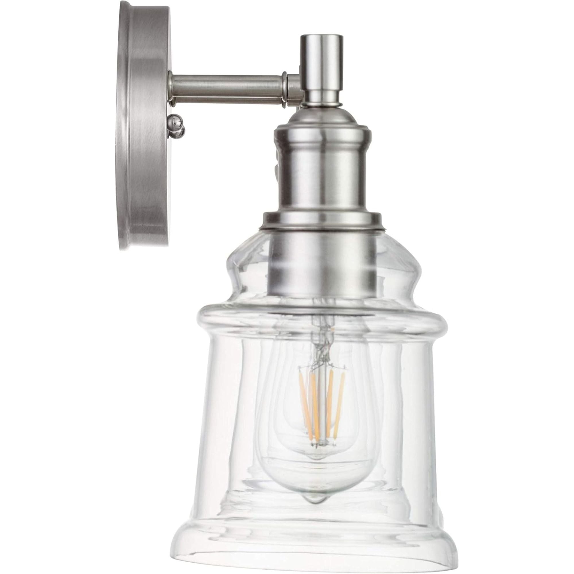 Prominence Home 2 Pack Eaton Ridge 3 Light Industrial Bathroom Vanity, Nickel