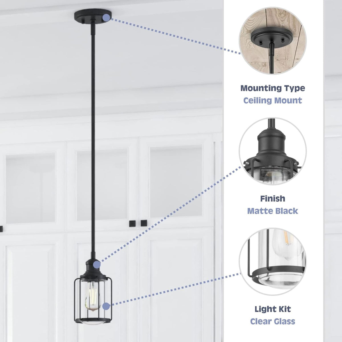Prominence Home Lincoln Woods 1 Light Kitchen Island Linear Pendant Bar Light (Open Box)