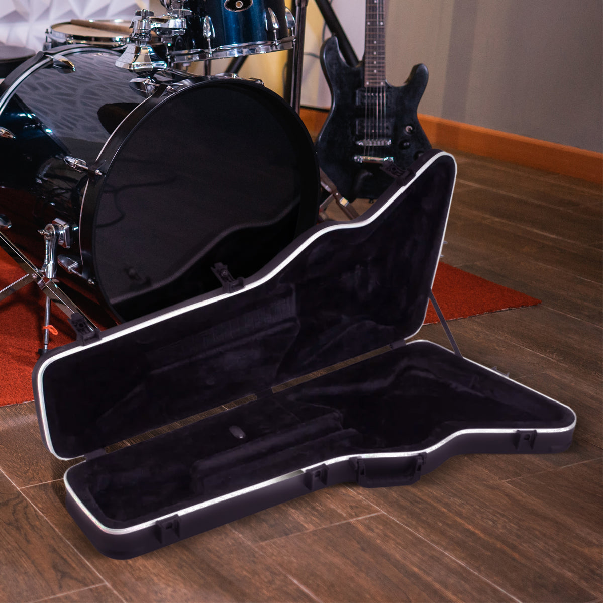 SKB Explorer Firebird Hardshell Guitar Case with Plush Interior and TSA Latches - VMInnovations