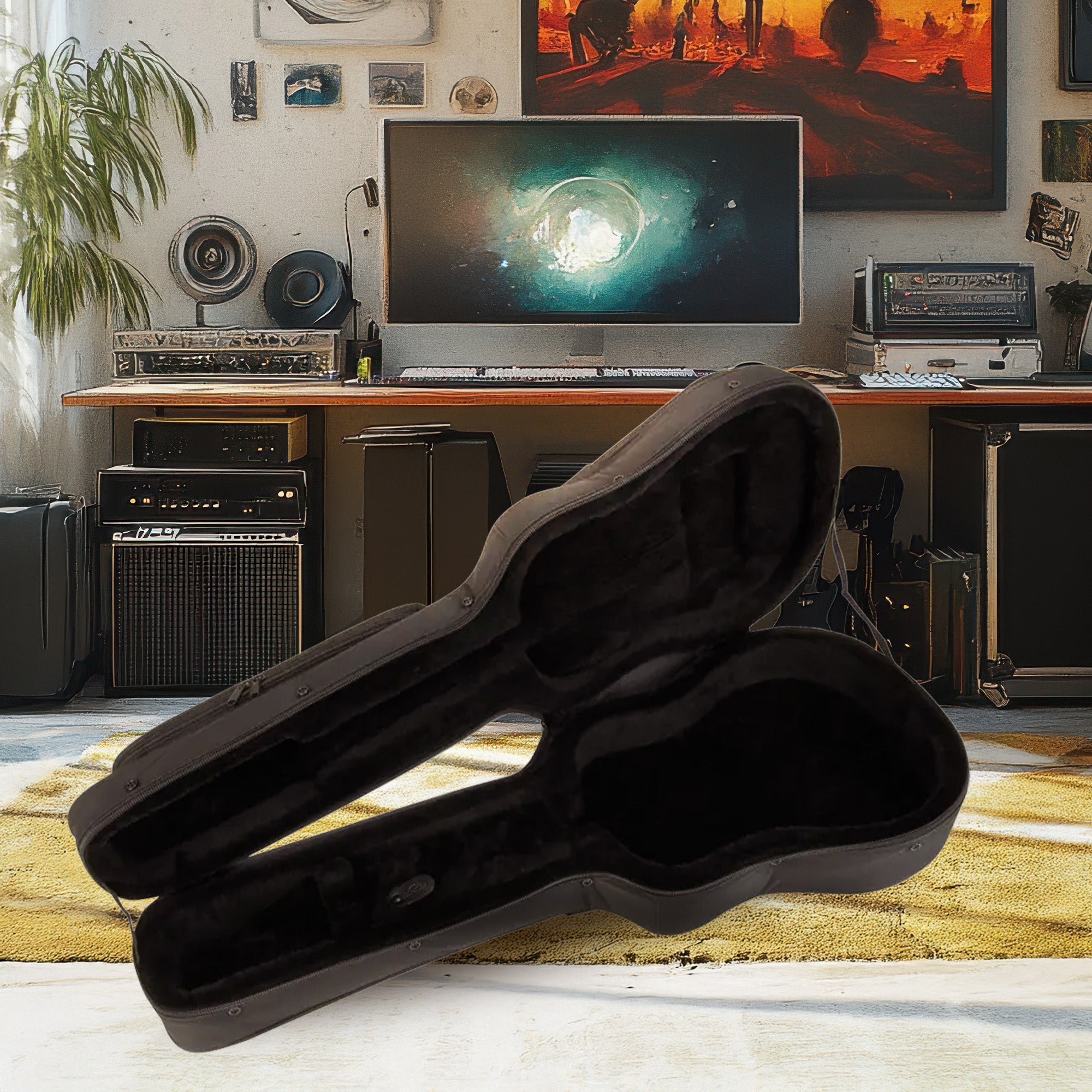 SKB Baby Taylor, Martin LX Acoustic Guitar Soft Case with Foam Protection, Black - VMInnovations
