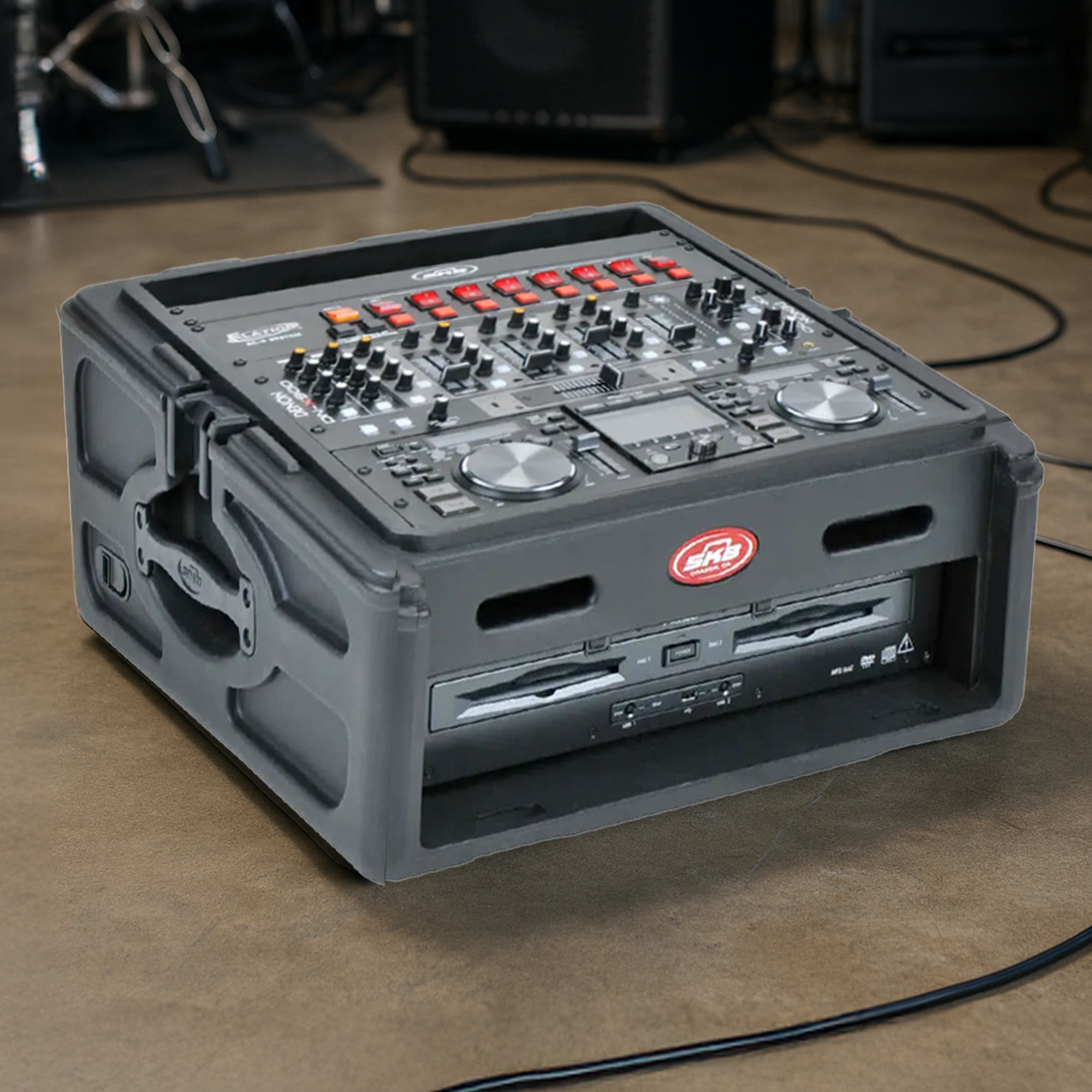 SKB Roto Rack/Mixer Console, 10U Slanted Rackmount on top, 2U Rackmount in Front - VMInnovations