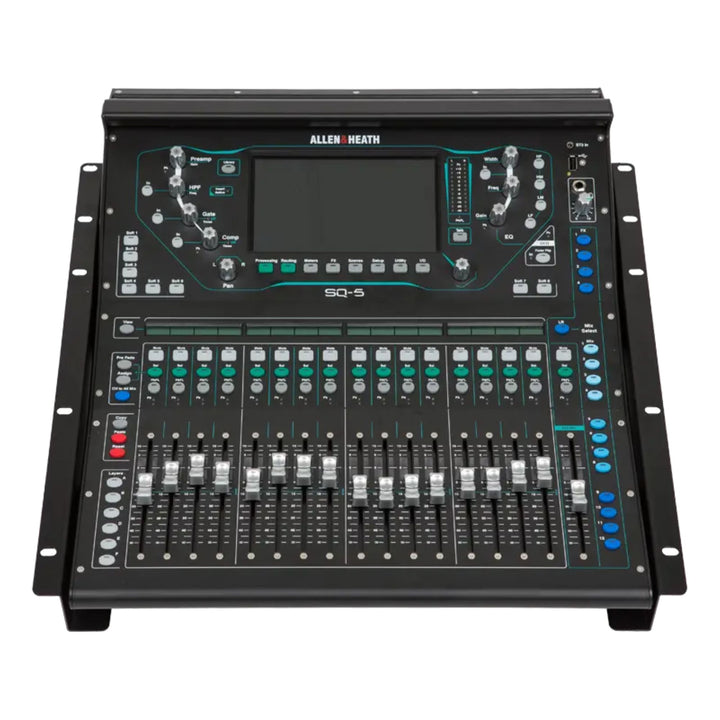 SKB Steel Rack Ears Mounting Hardware for Allen & Heath SQ5 Mixer Storage, Black - VMInnovations