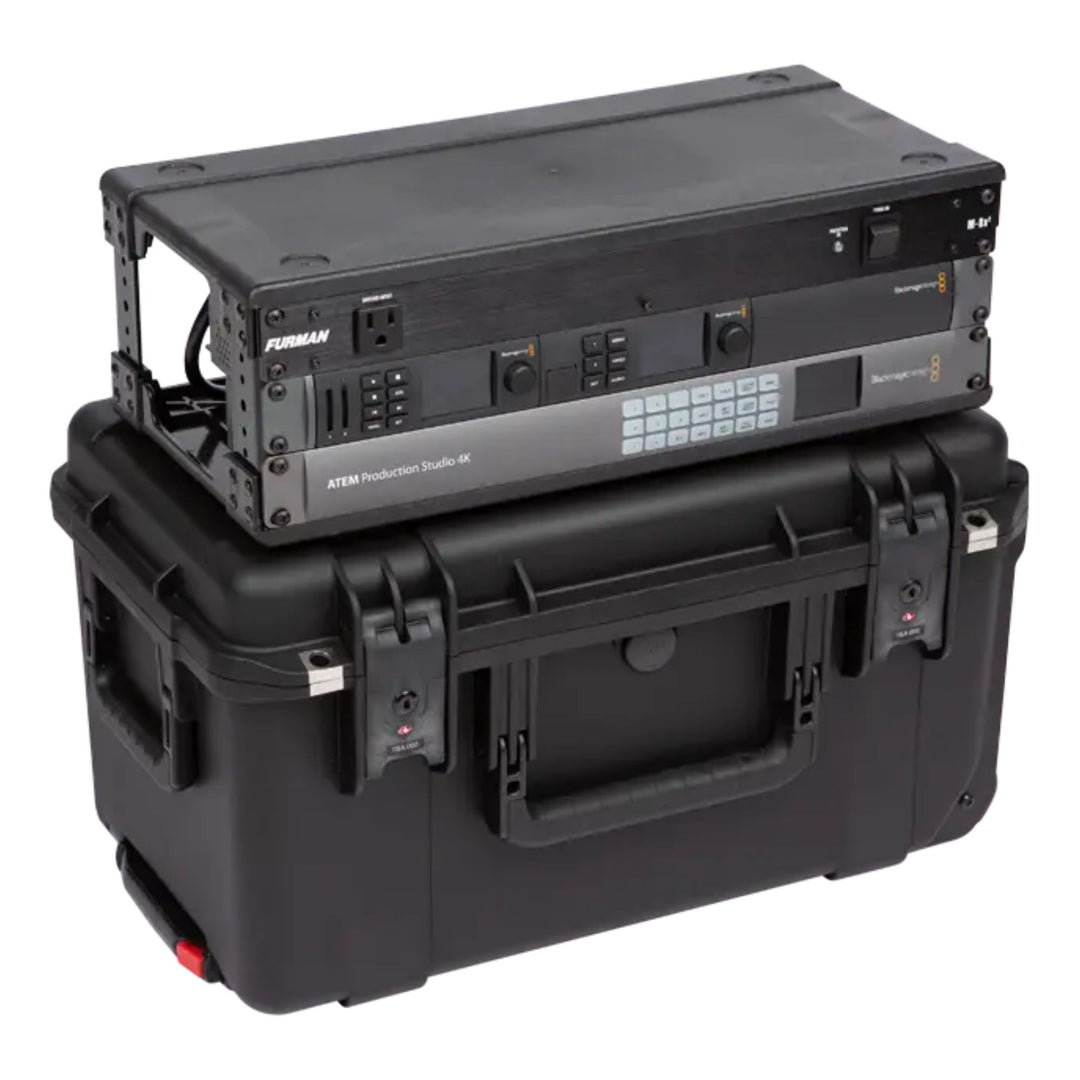 SKB iSeries 3U Shallow Fly Rack, Waterproof Polypropylene Hard Case, 9 Inch - VMInnovations